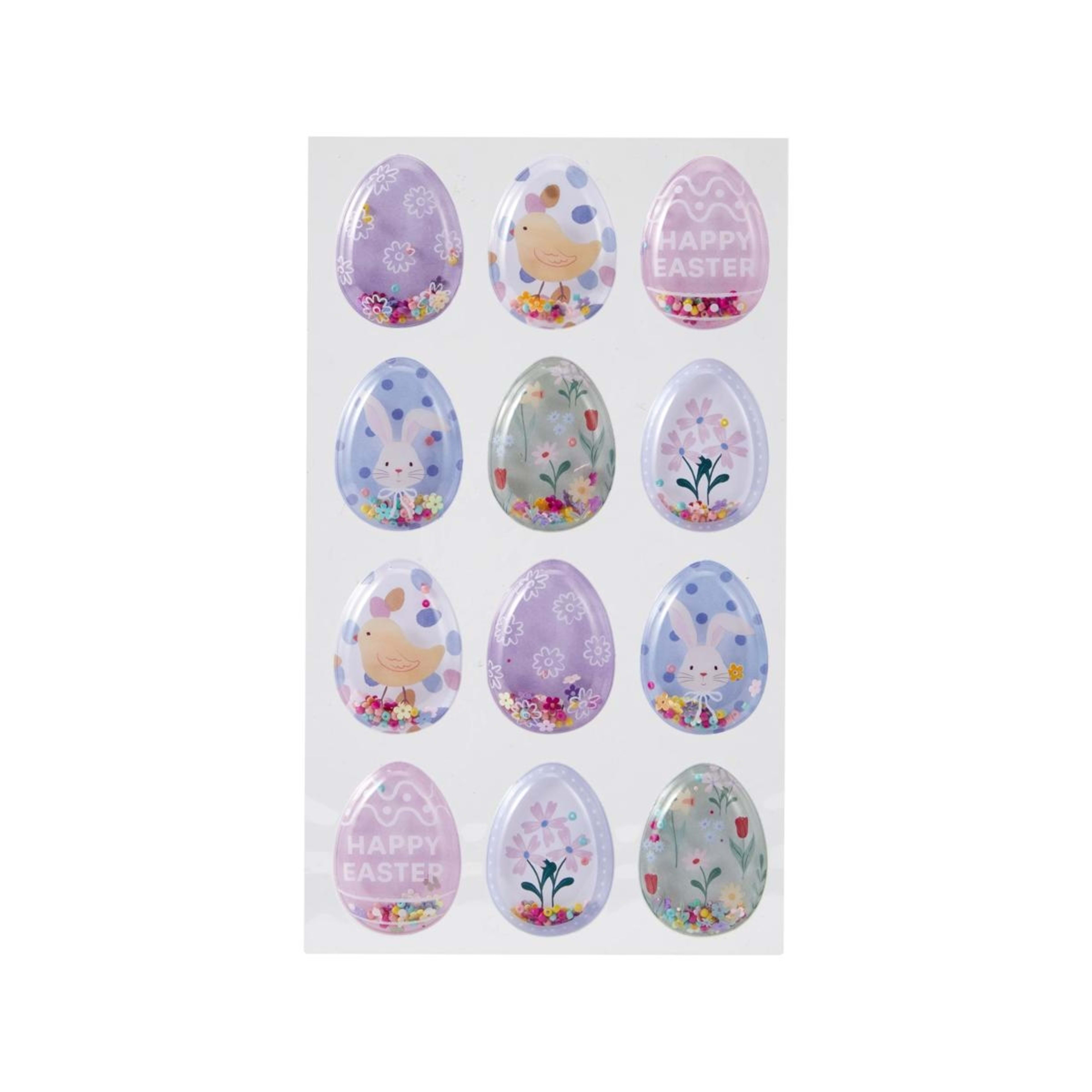 2 12 Pack Easter Craft Egg Shaker Stickers, 2 of 3