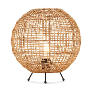 kmart round rattan table lamp