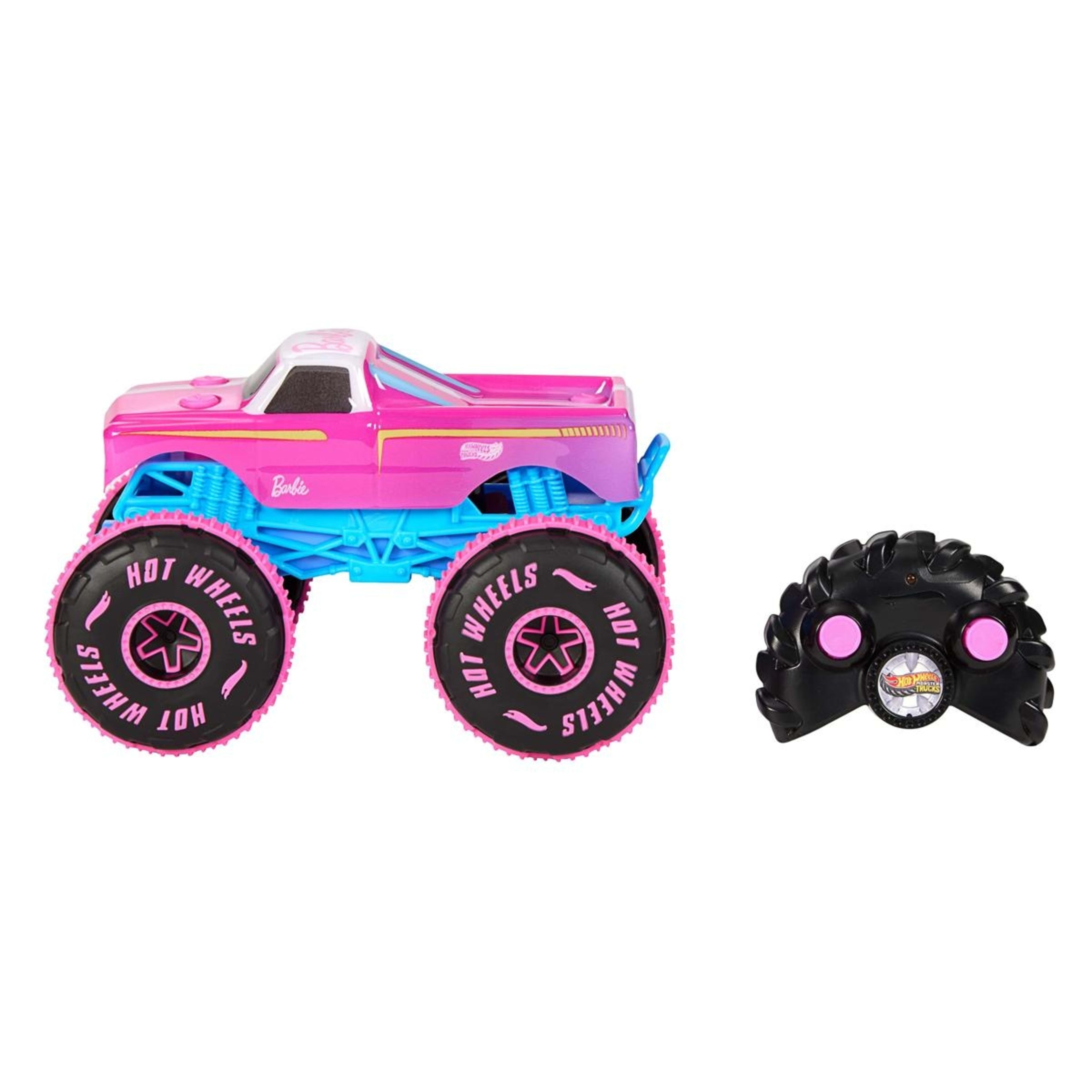 3 Hot Wheels Monster Trucks 1:24 Scale Barbie Remote Control Toy Vehicle, 3 of 6