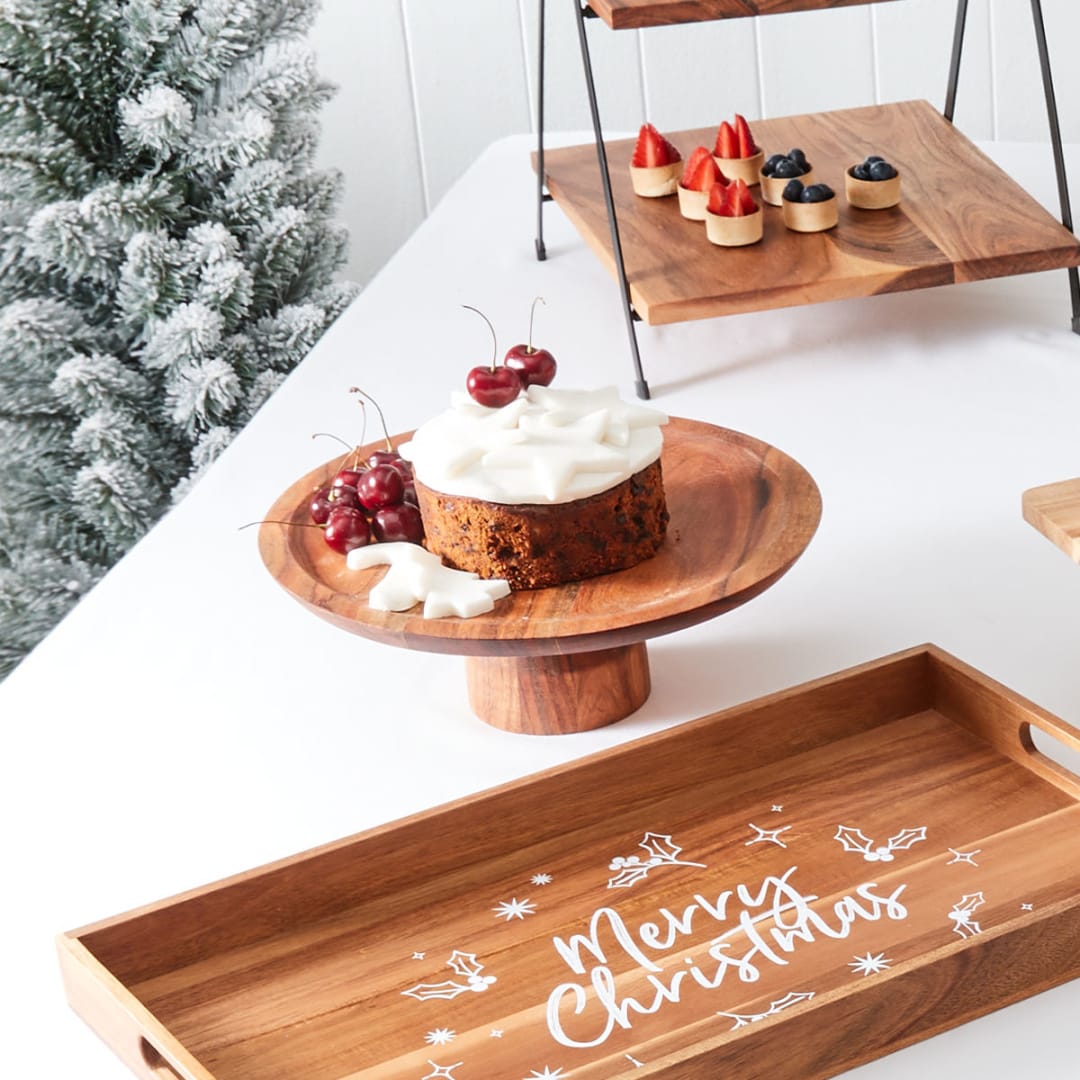 Acacia Cake Stand Kmart