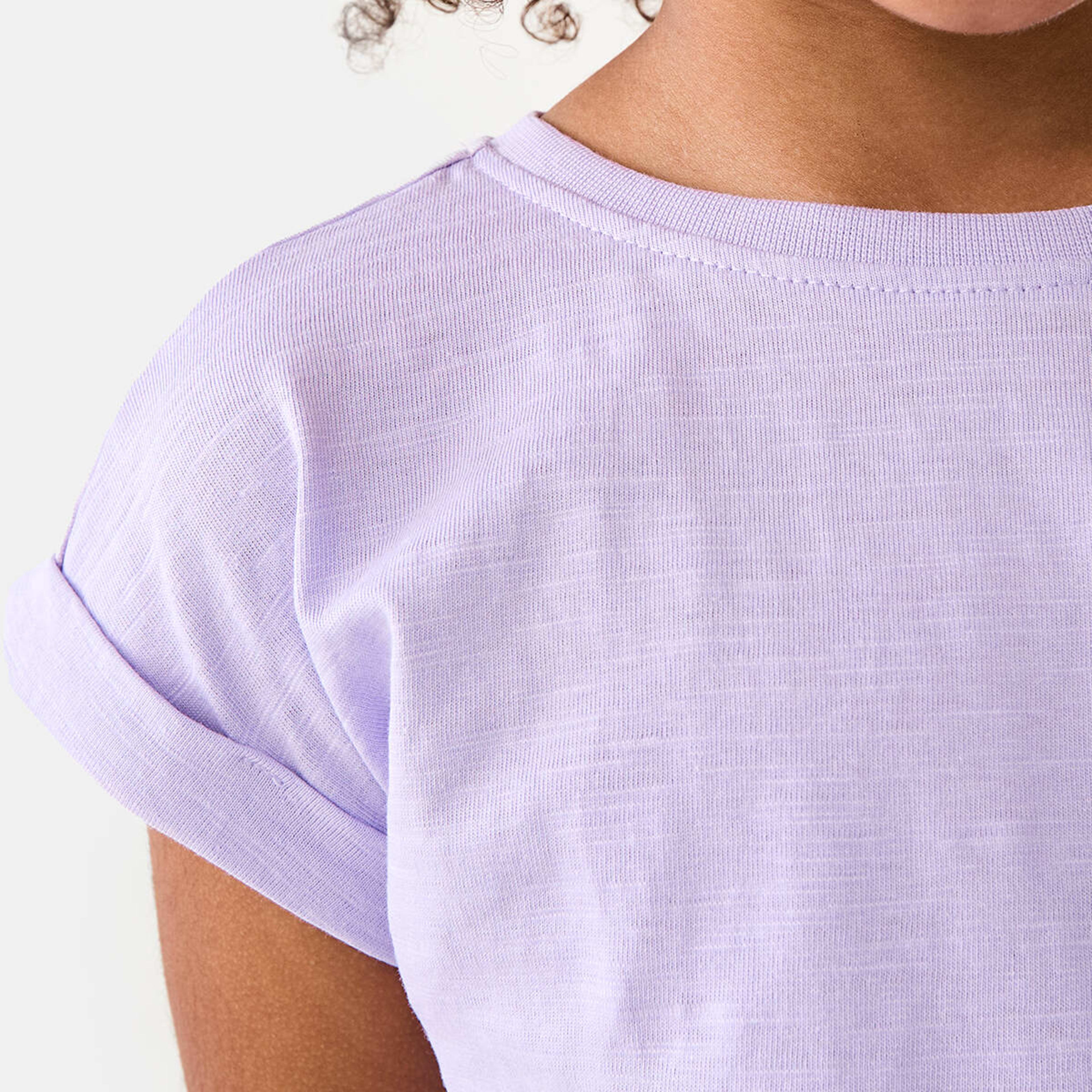 4 Short Sleeve Fringe T-shirt Pst Purple, 4 of 9
