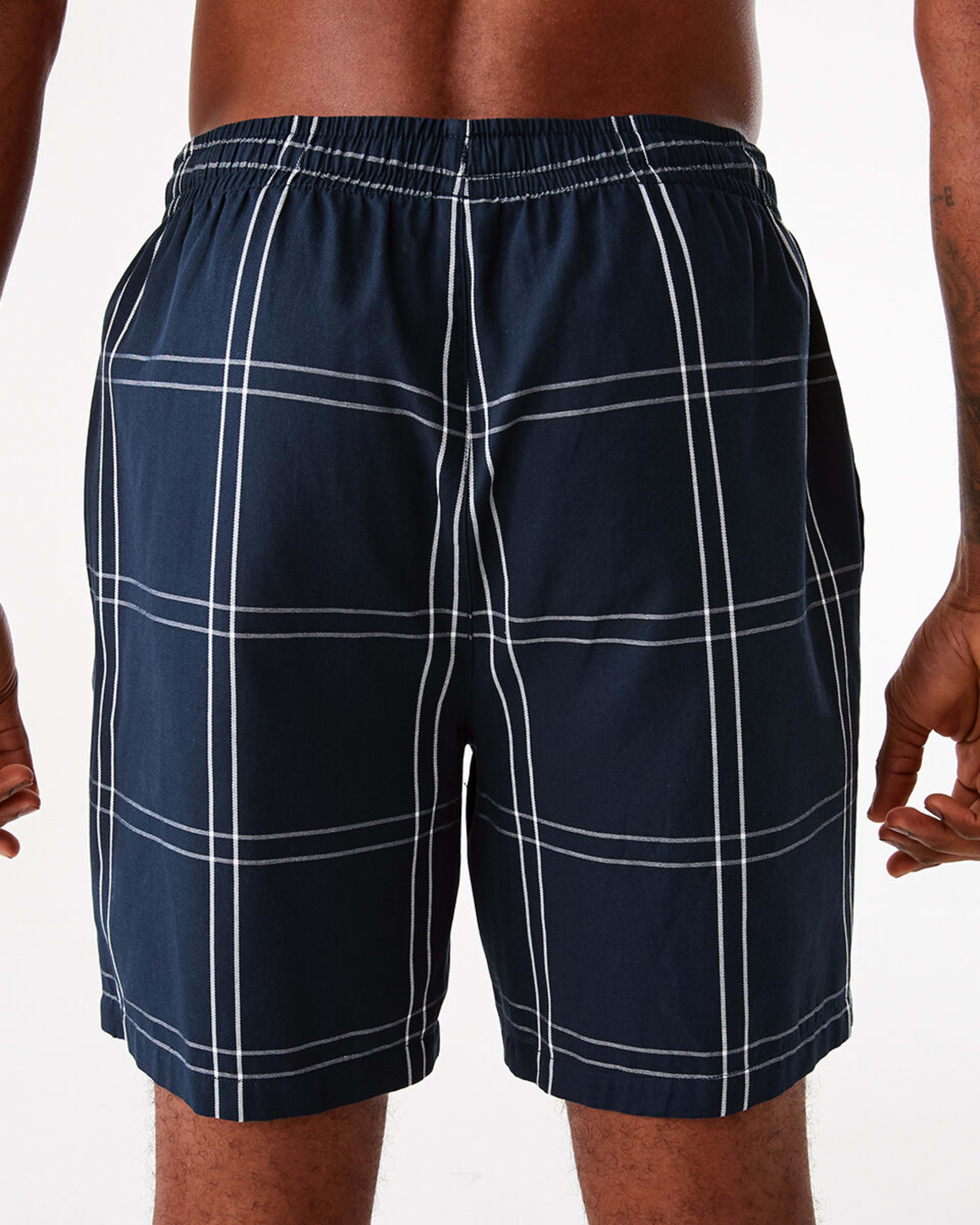 3 Woven Check Shorts Navy Pane, 3 of 7
