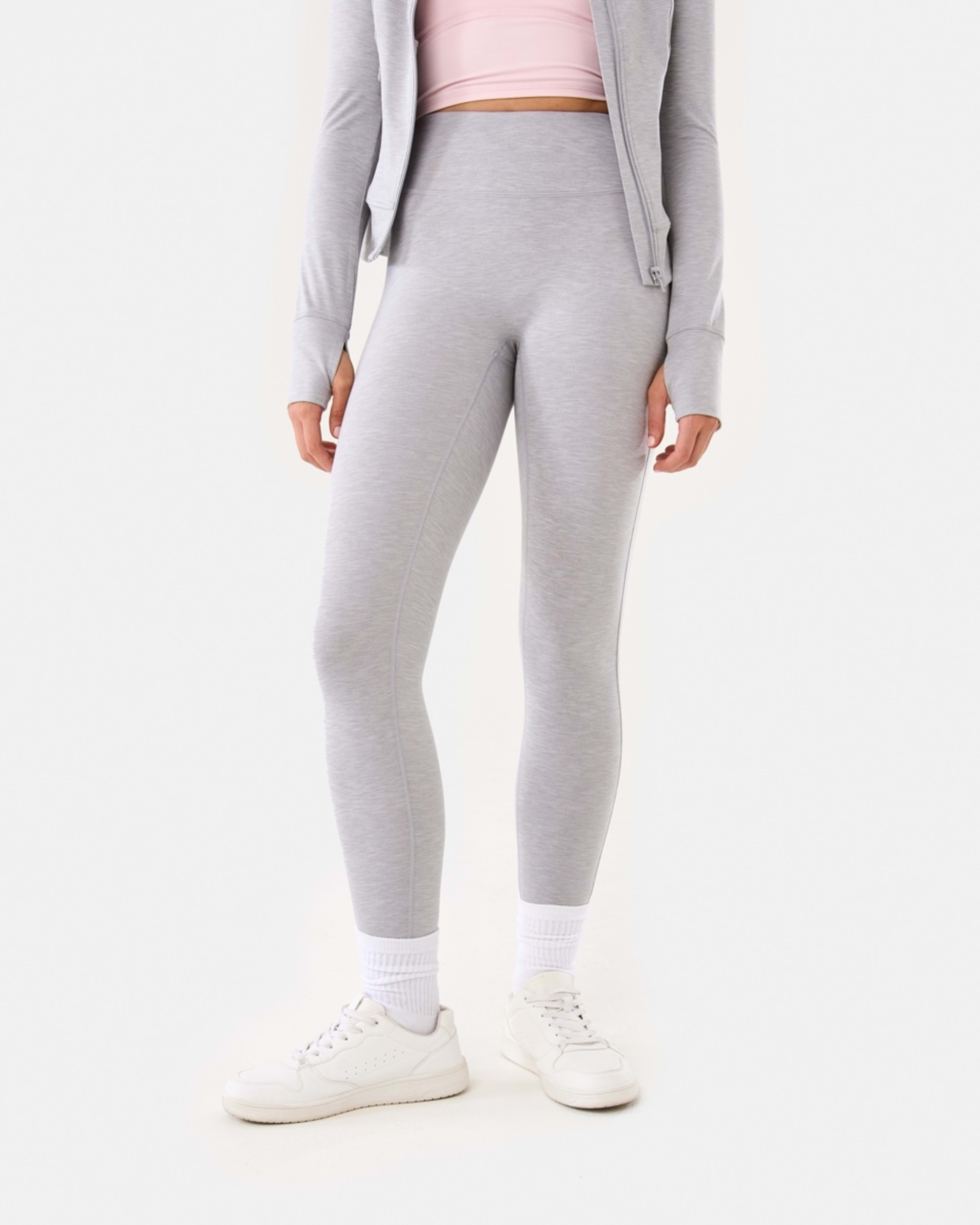 1 Active Womens Soft Touch Leggings Grey Marle, 1 of 6