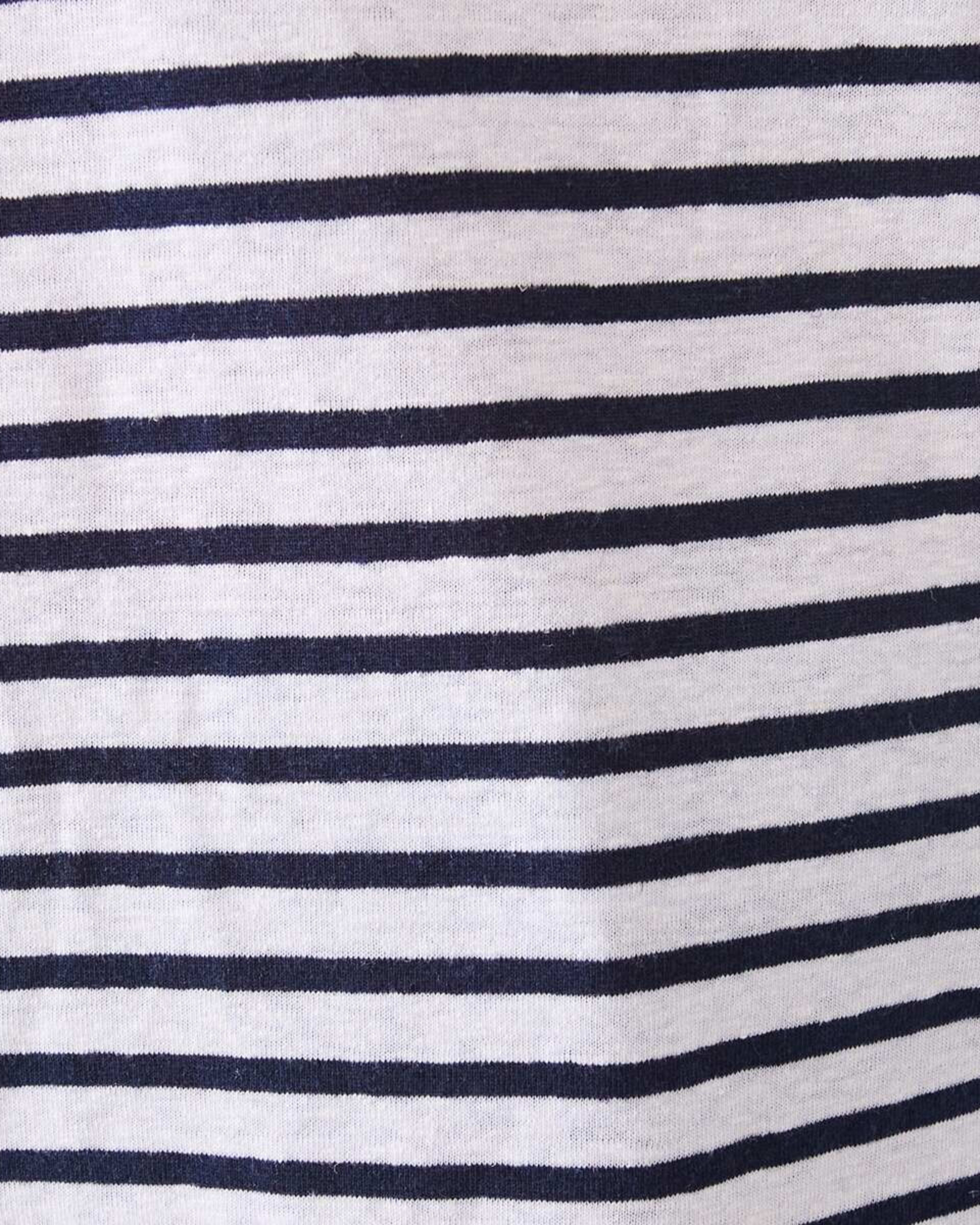 7 Linen Blend Short Sleeve V-Neck T-shirt Strp W, 7 of 7