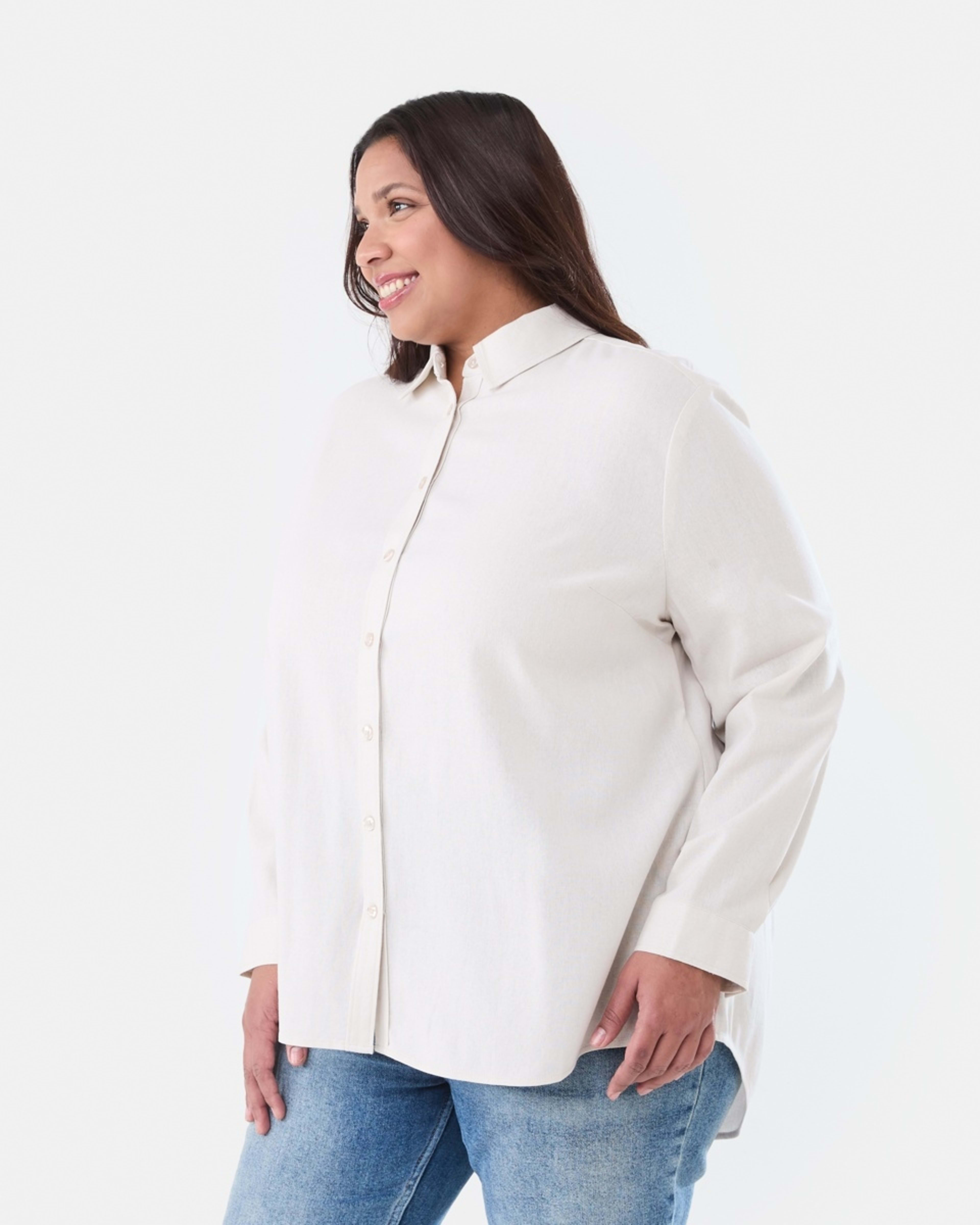 2 Curve Long Sleeve Shirt NATURAL BEIGE, 2 of 6
