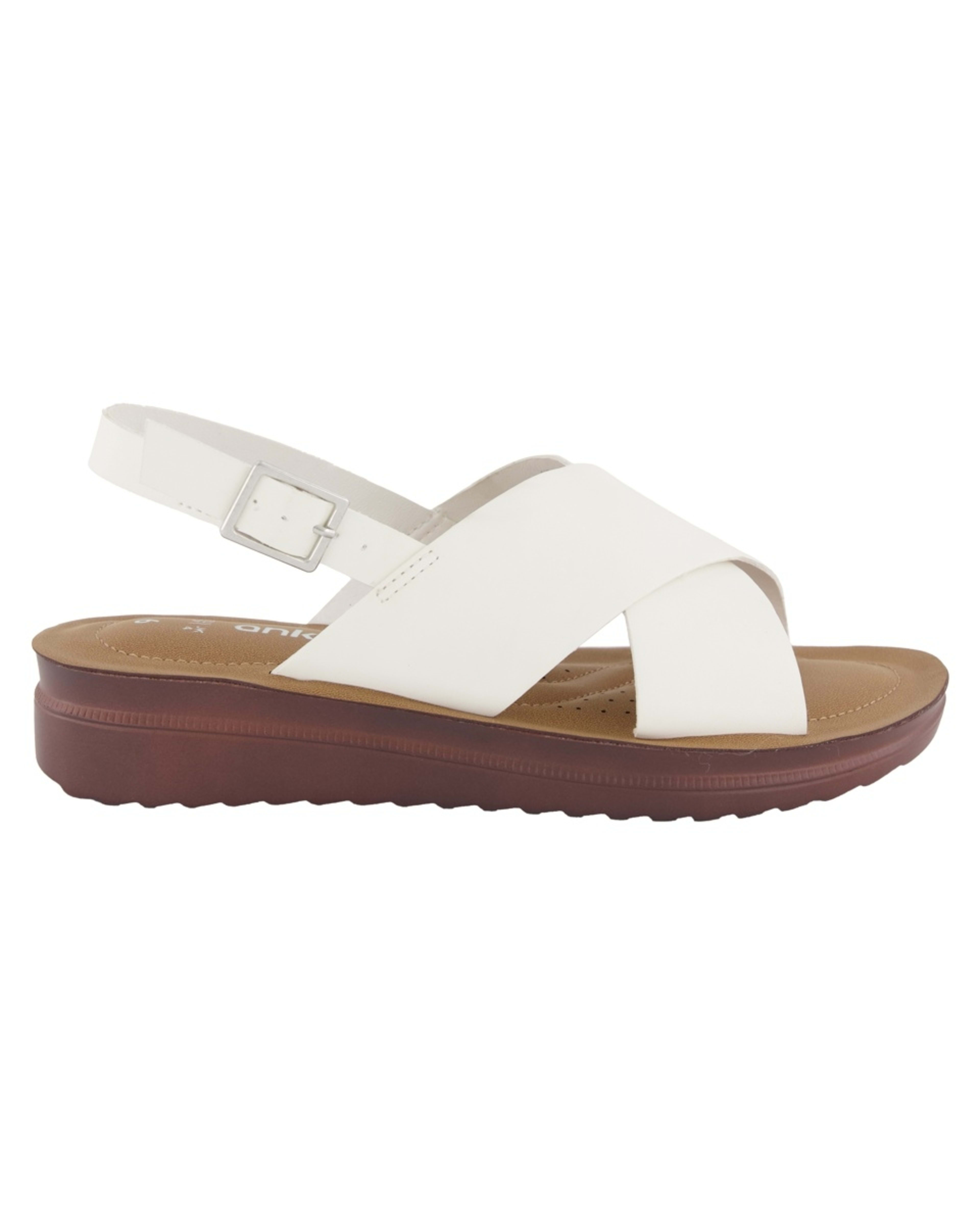 1 Comfort Footbed Sandals Ivory, 1 of 3