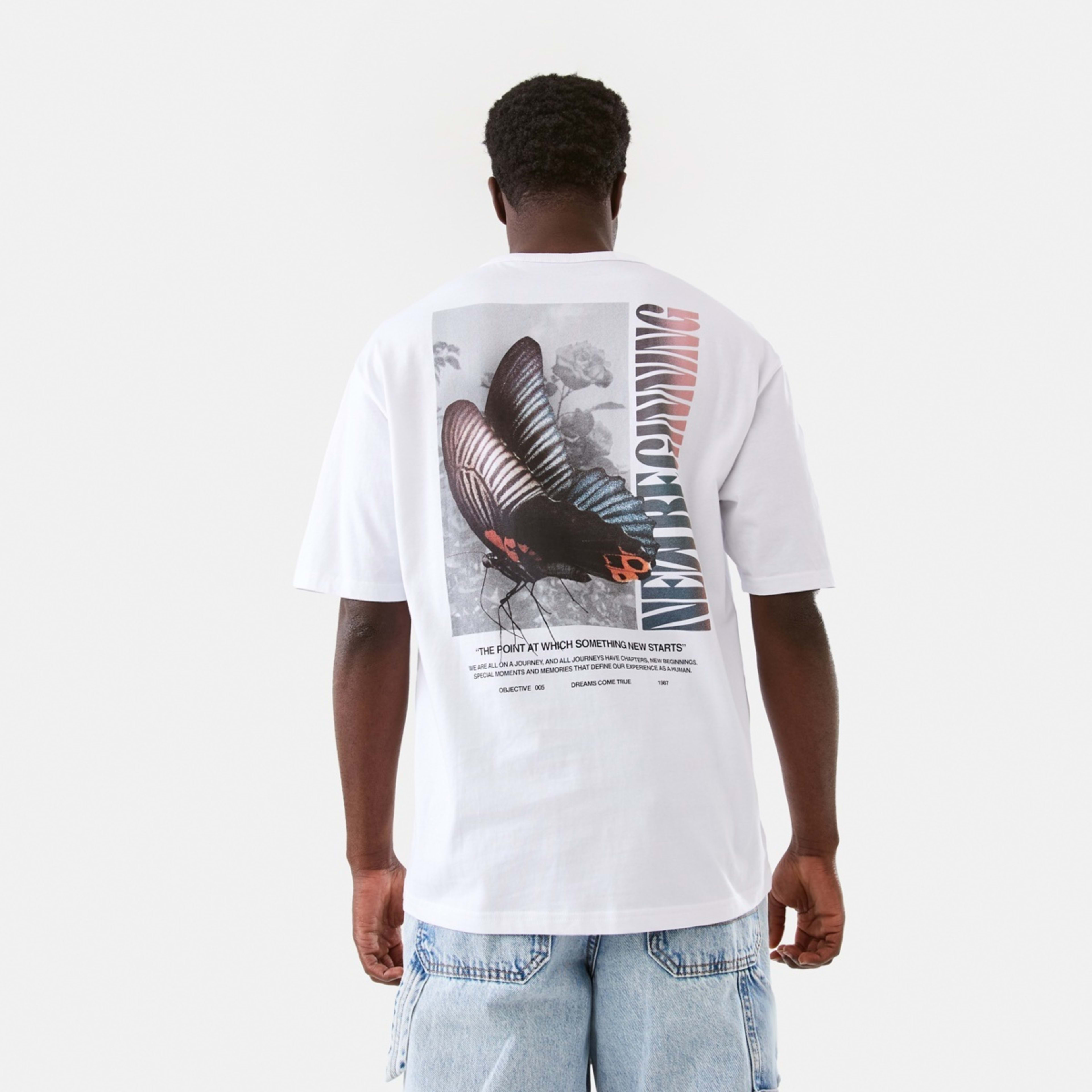 1 Oversized Print T-shirt White, 1 of 8