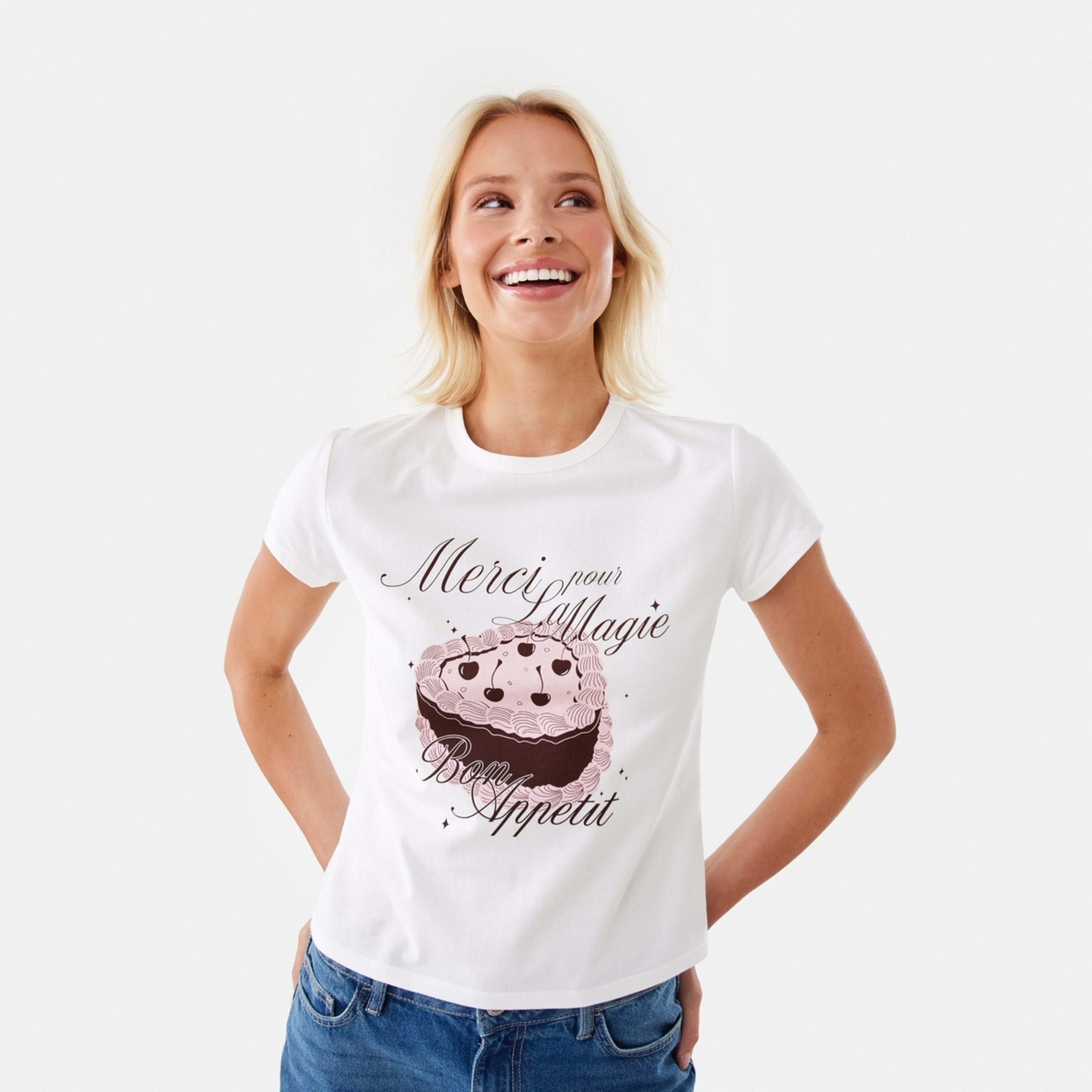 1 Short Sleeve Neat Print T-shirt Cake, 1 of 6