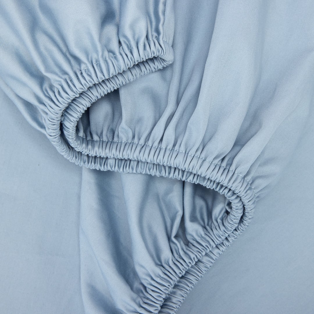 500 Thread Count Australian Grown Cotton Sheet Set Queen Bed, Blue