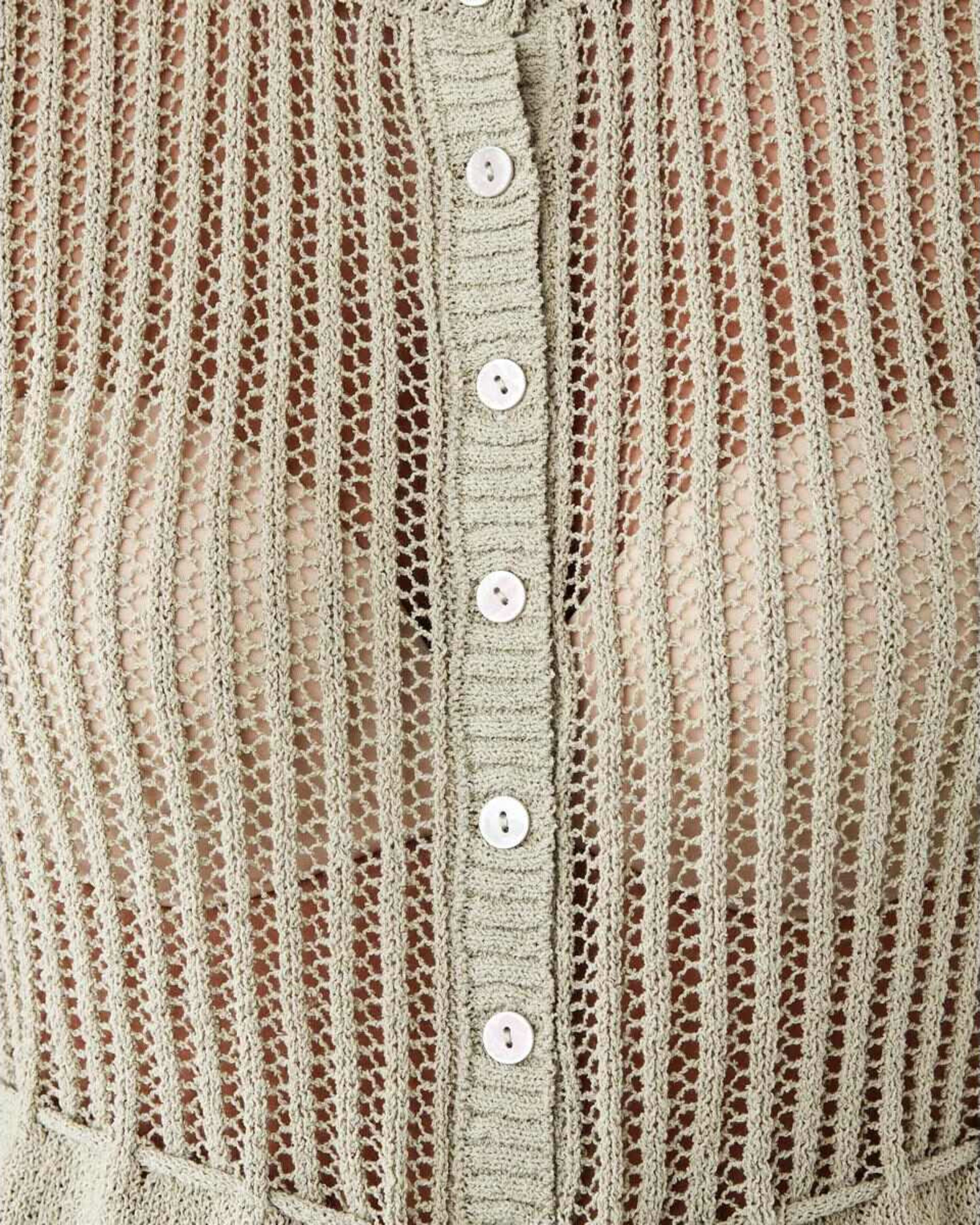 6 Short Sleeve Waist Tie Top Elm Green, 6 of 7