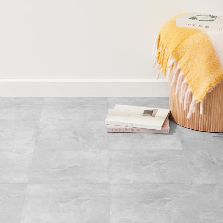 8 Pack Vinyl Floor Tiles Concrete Look Kmart