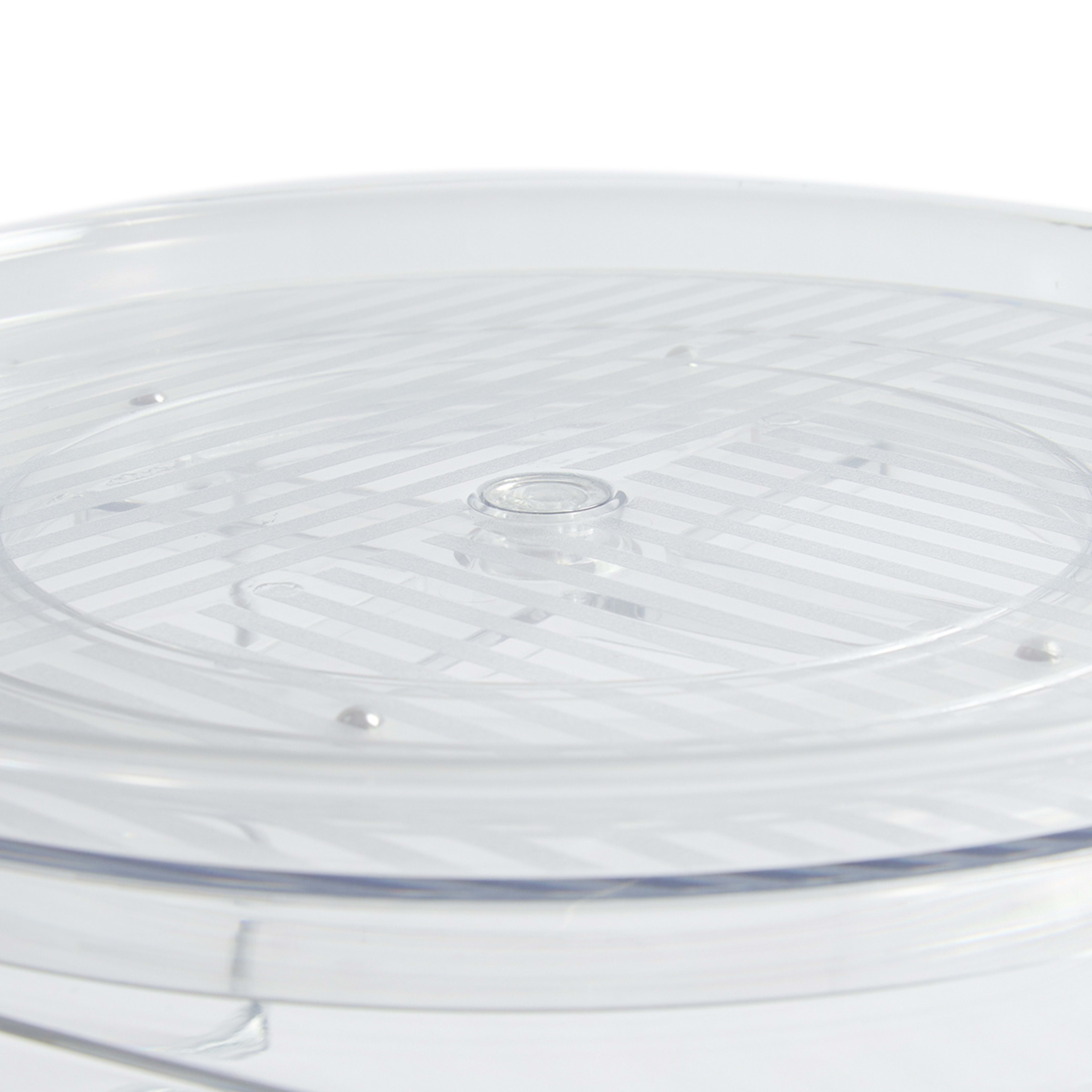 Clear Turntable with Foldable Shelf Kmart