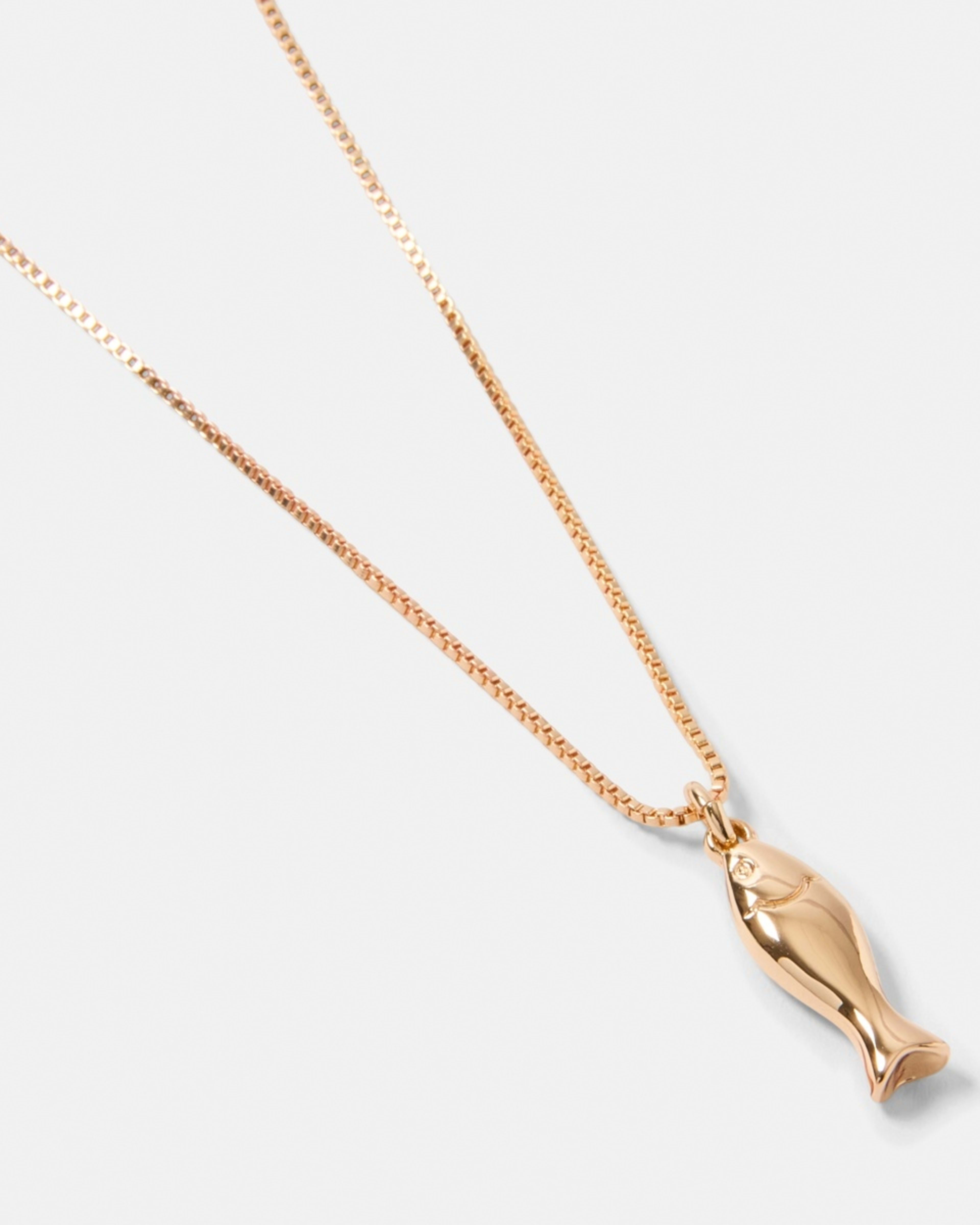1 Fish Pendant Necklace - Gold Tone GOLD METAL, 1 of 4