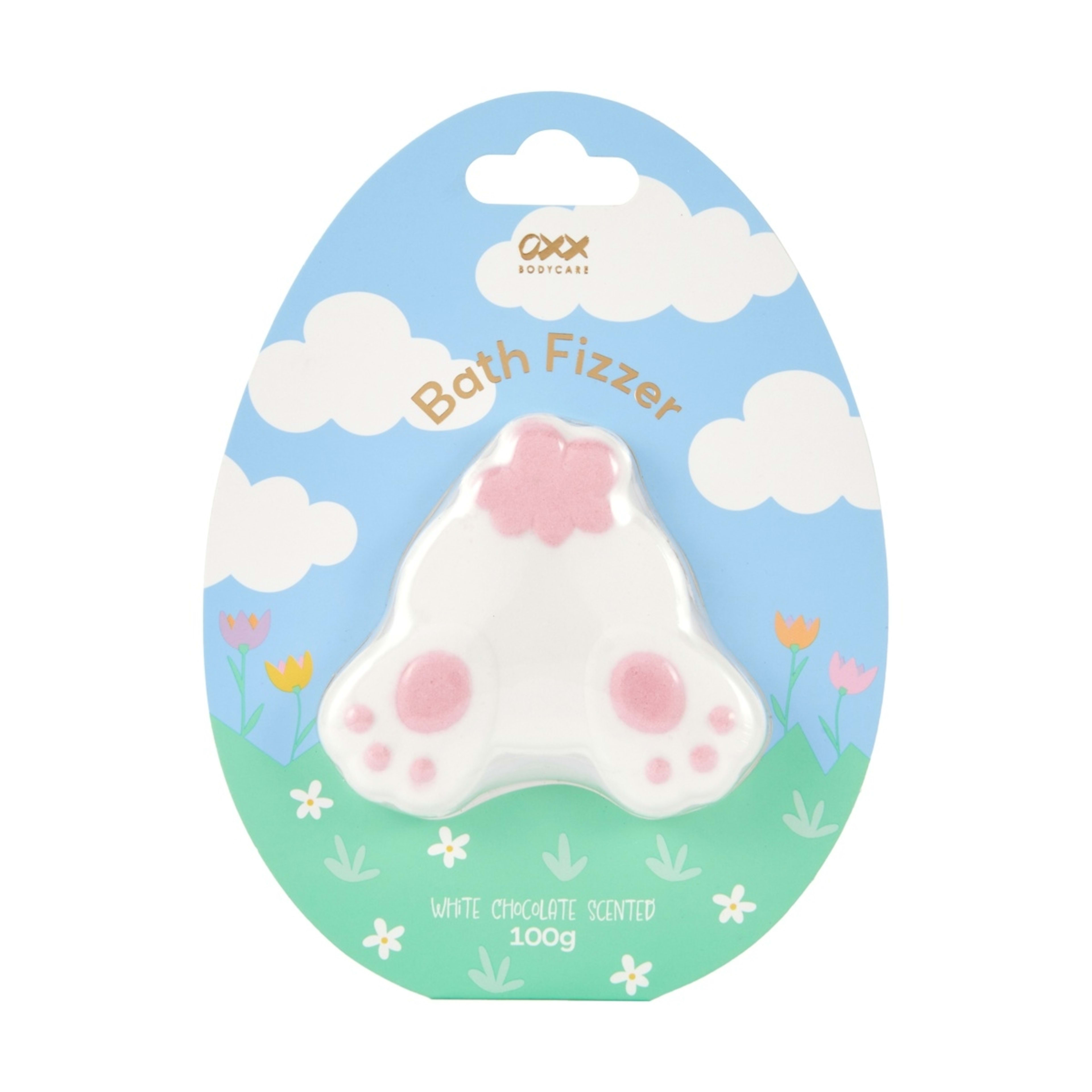 1 OXX Bodycare Bunny Tail Bath Fizzer 100g - White Chocolate Scented, 1 of 4