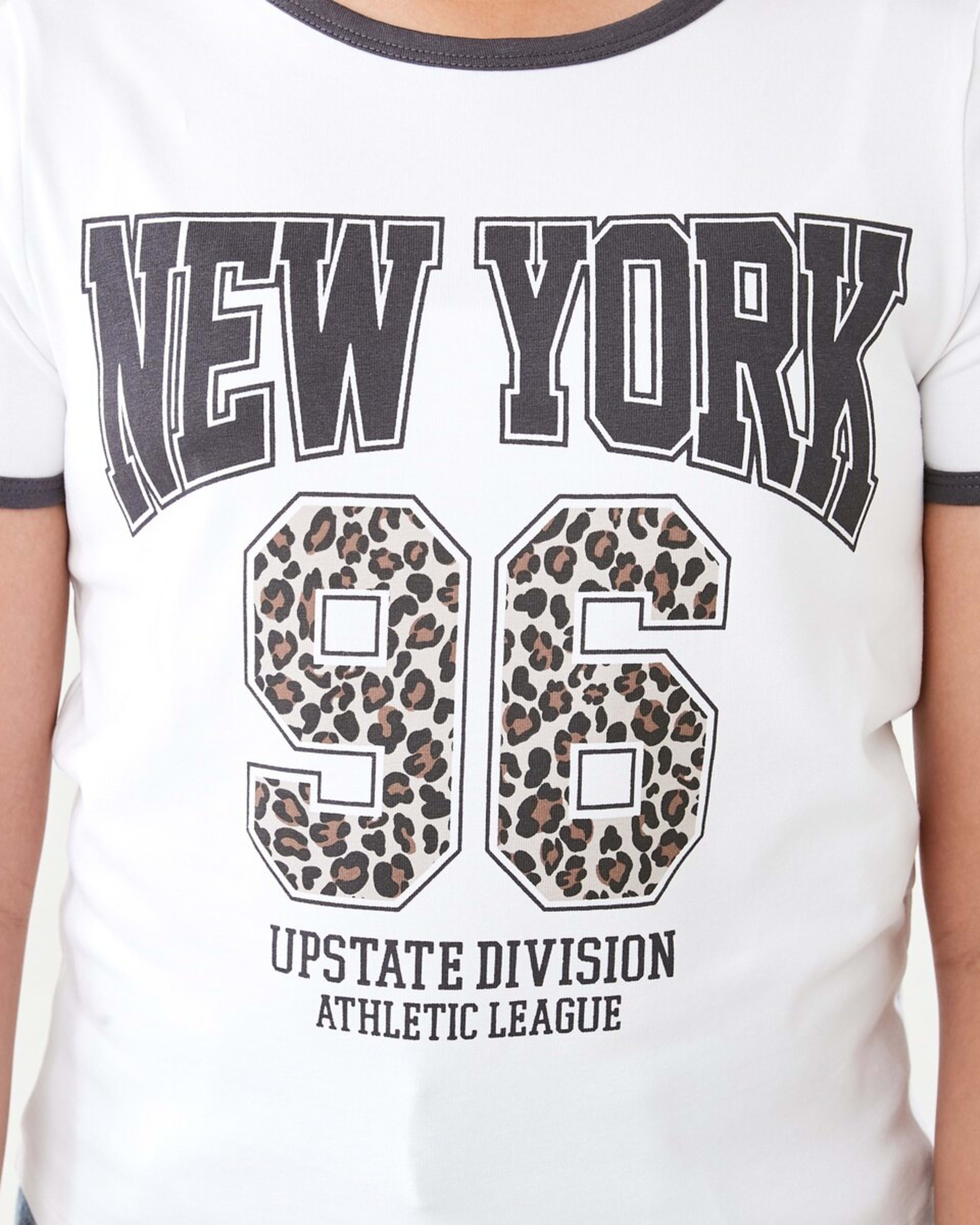 5 Short Sleeve Ringer T-shirt New York 96 White, 5 of 9