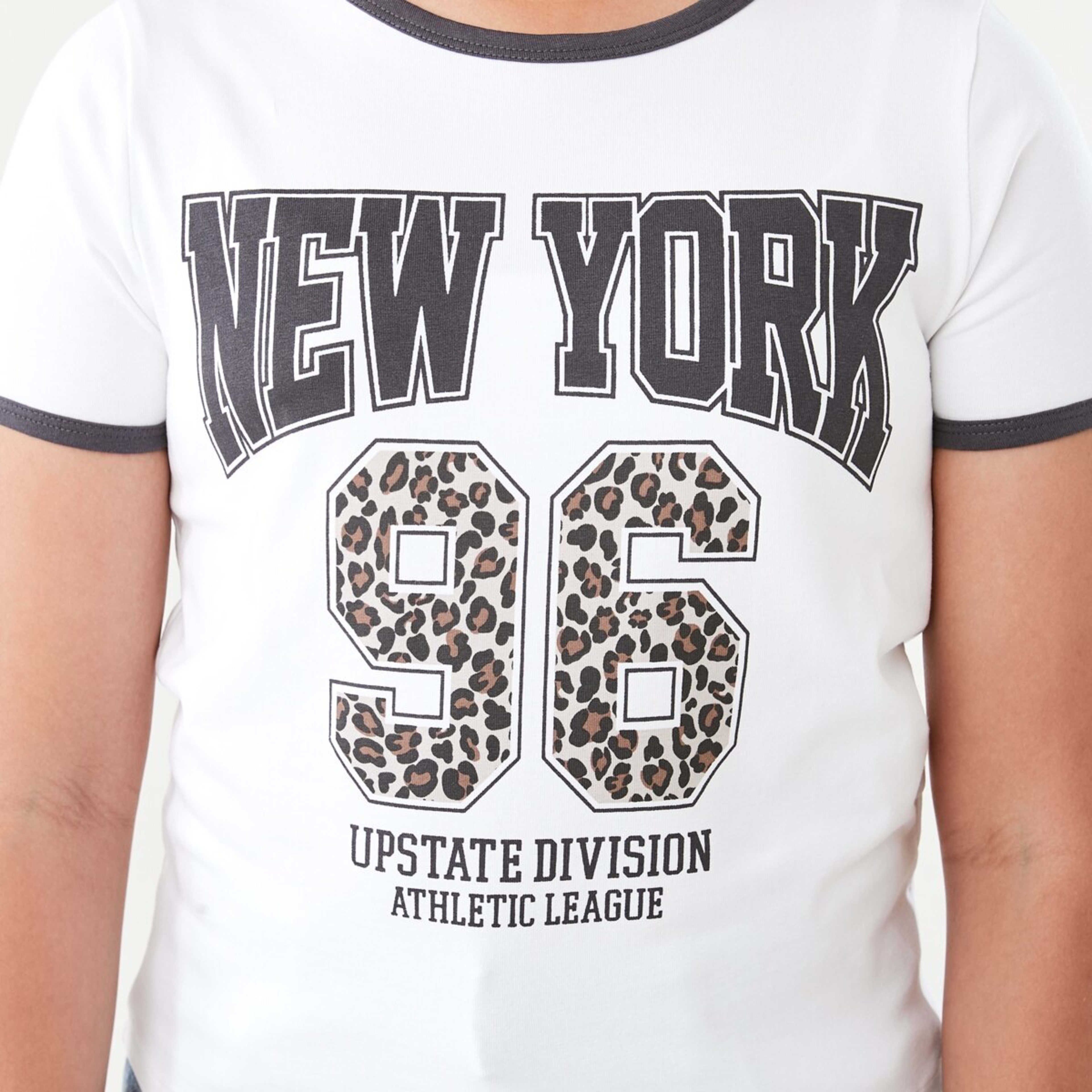5 Short Sleeve Ringer T-shirt New York 96 White, 5 of 9