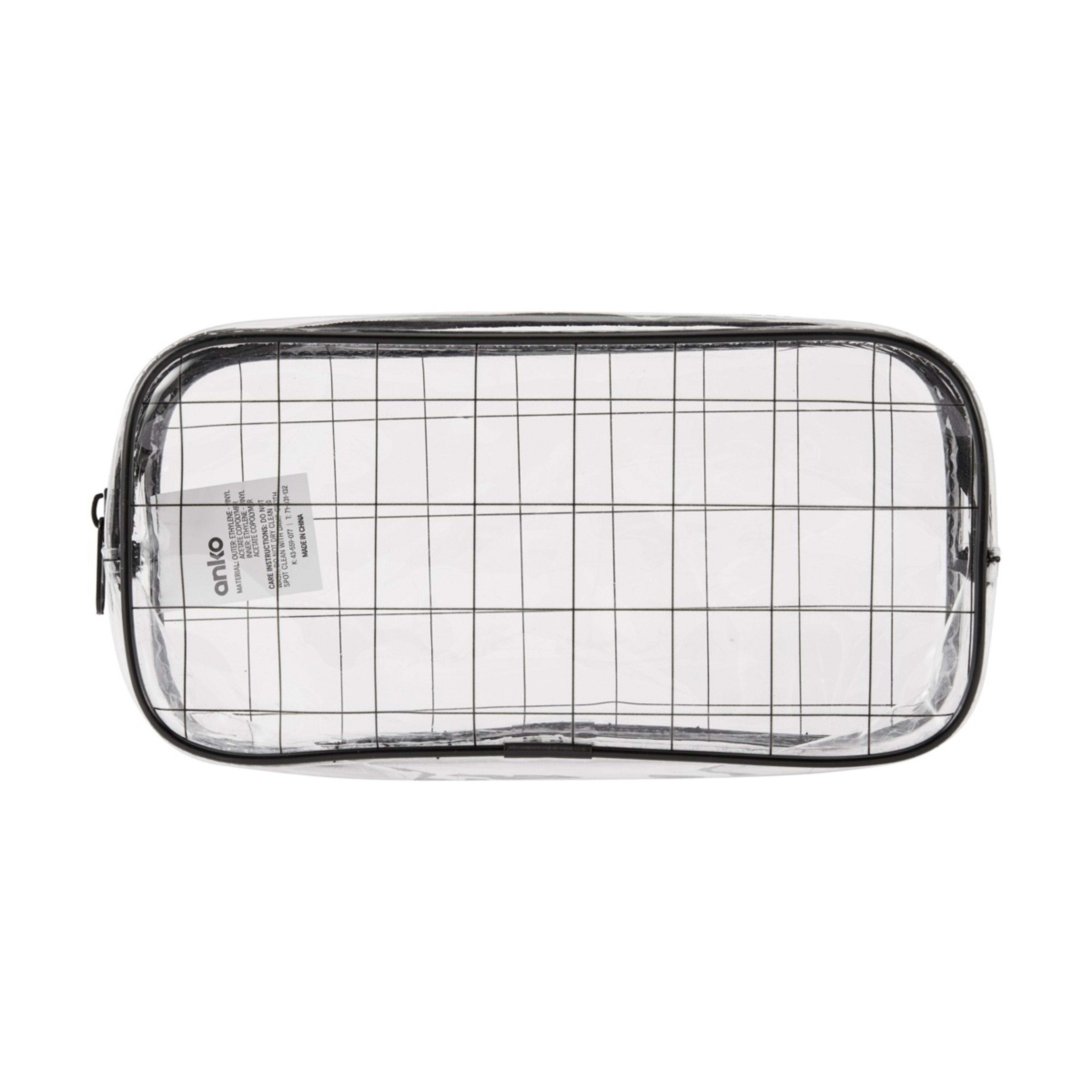 1 Grid Pencil Case - Clear