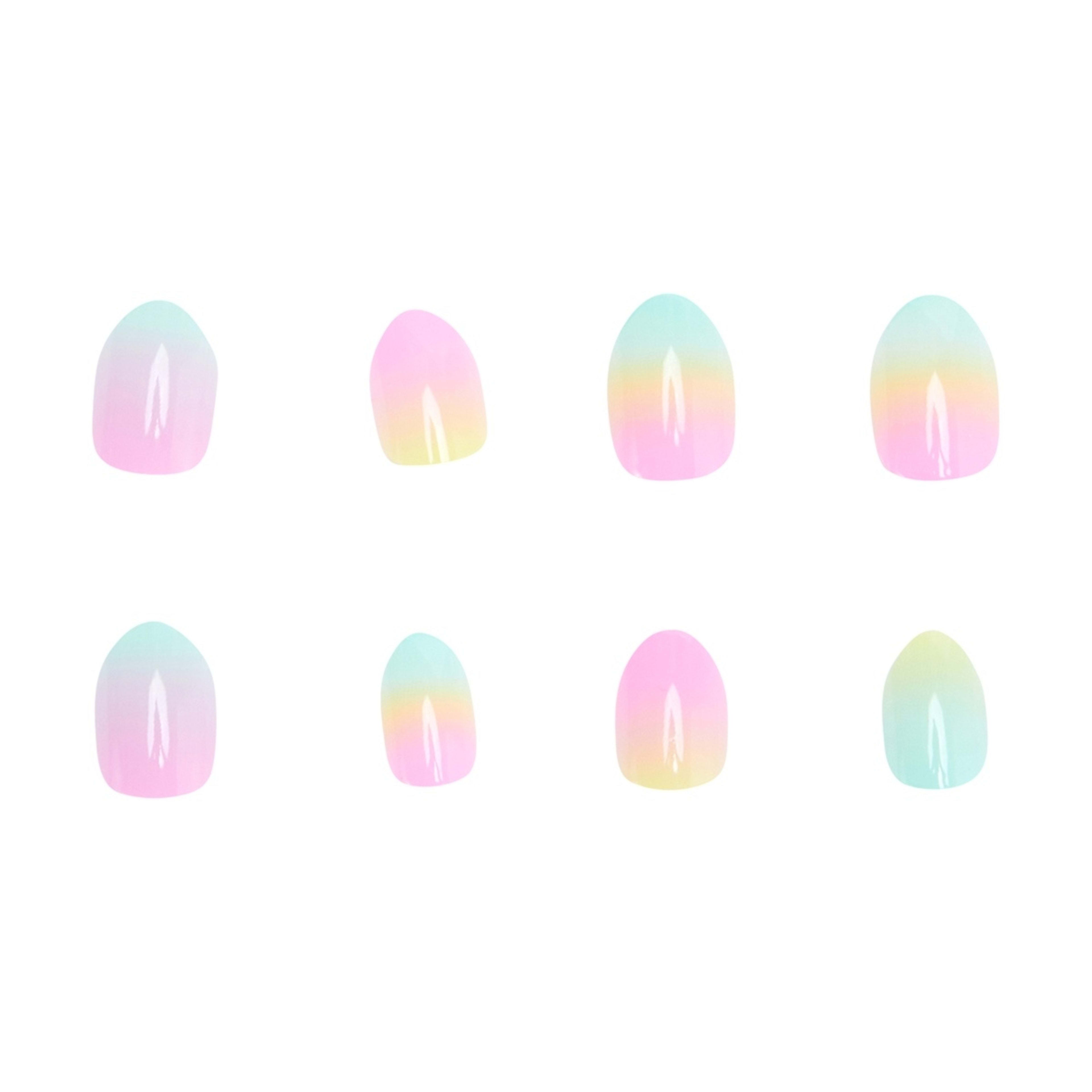 5 OXX Junior 24 Pack Pre-Glued Stick-On Nails - Multi Ombre, 5 of 5