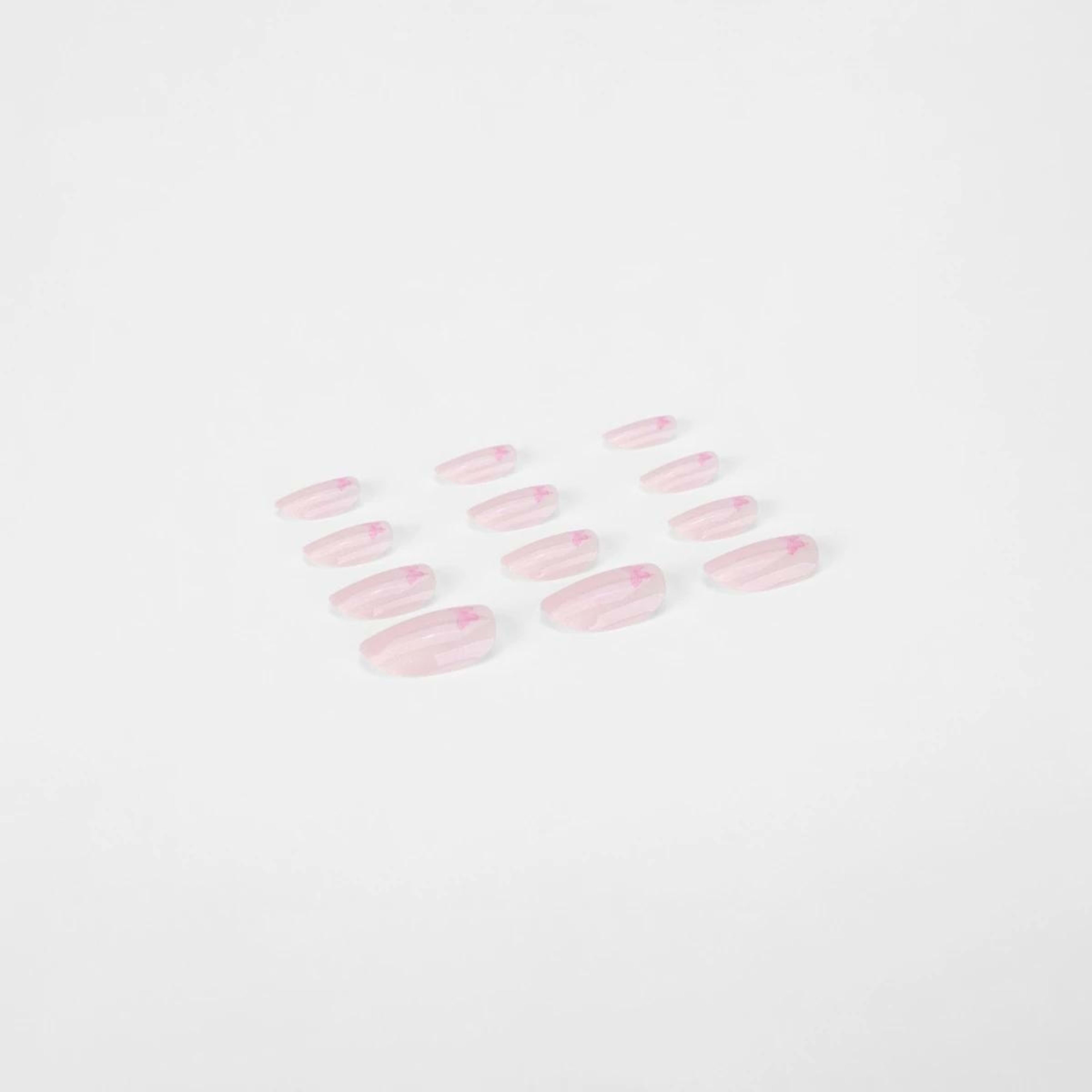 4 OXX Cosmetics 24 Pack False Nails with Adhesive - Oval Shape, Butterfly Shimmer, 4 of 5
