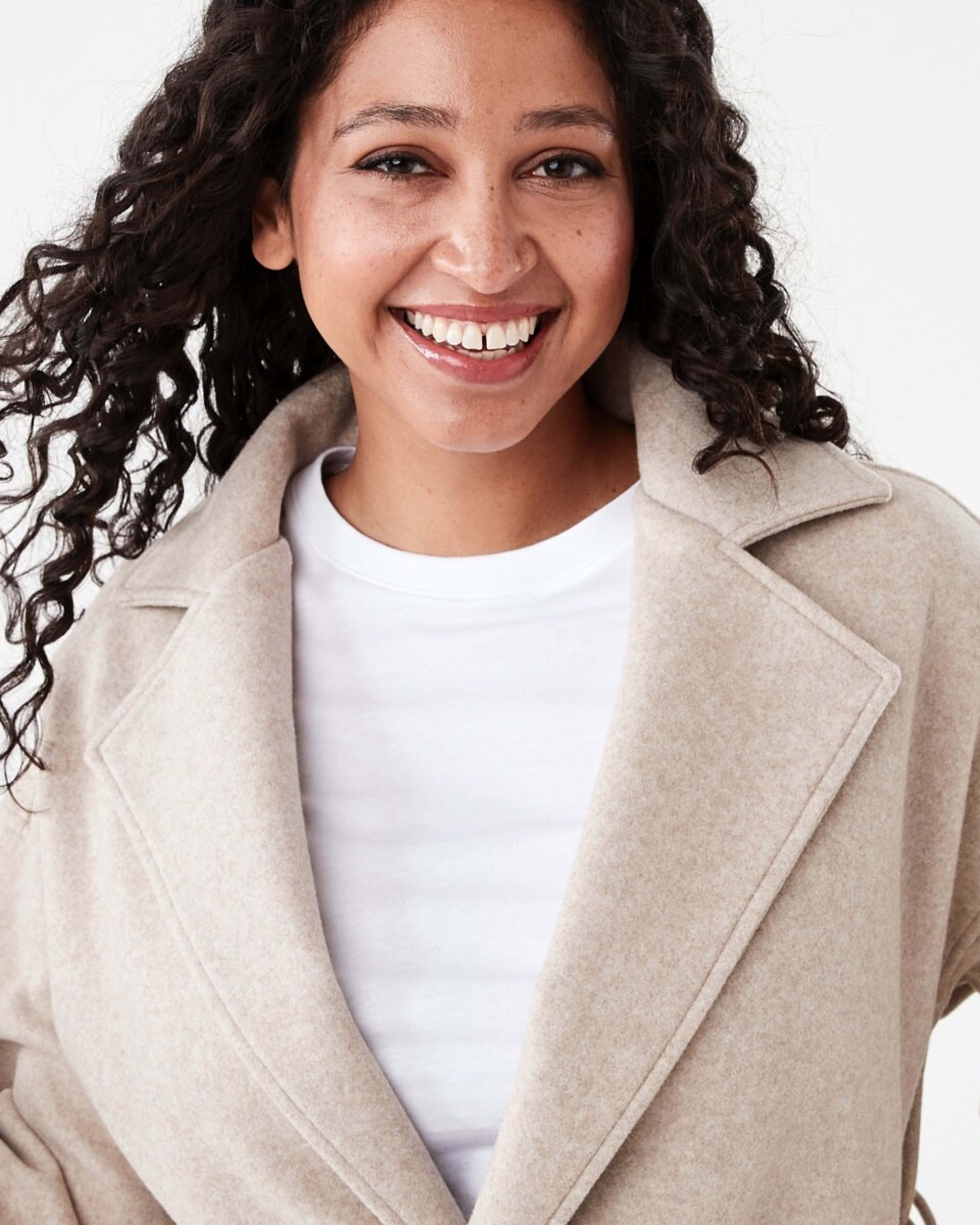 5 Oversized Coat with Belt Loml Marle, 5 of 9