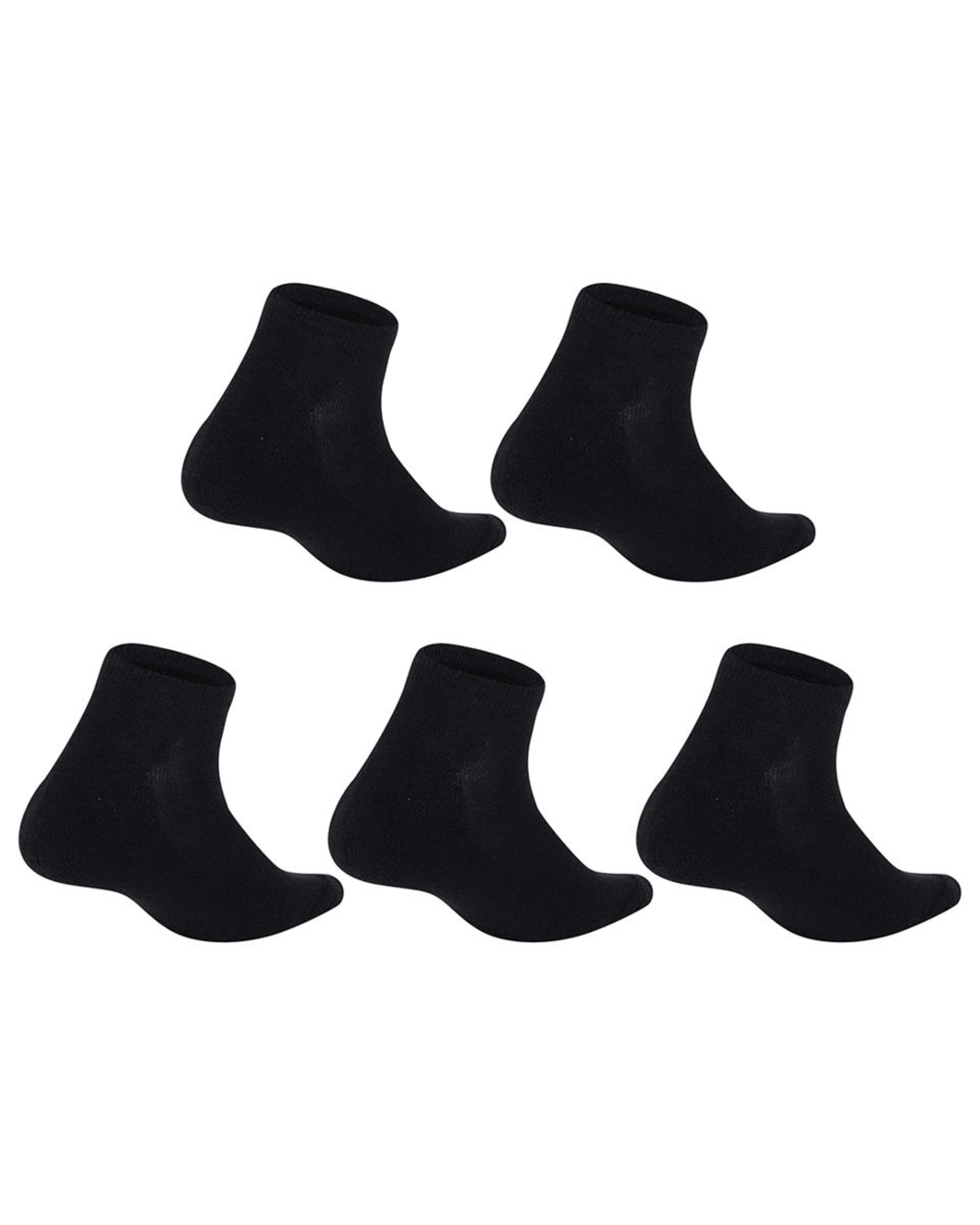 2 5 Pack Low Cut Sport Socks Black, 2 of 3