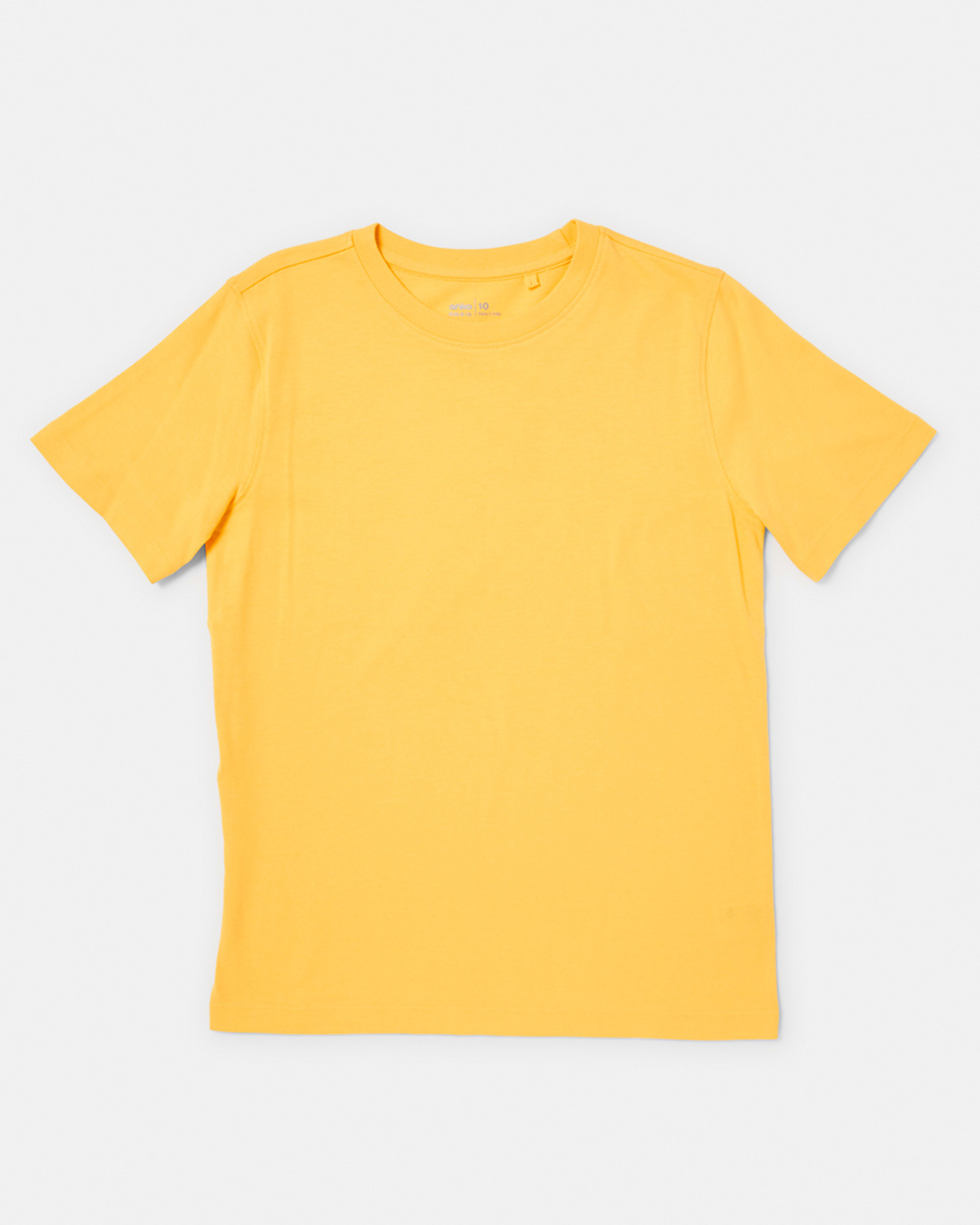 7 Short Sleeve Plain T-shirt LEMON CHROME, 7 of 8