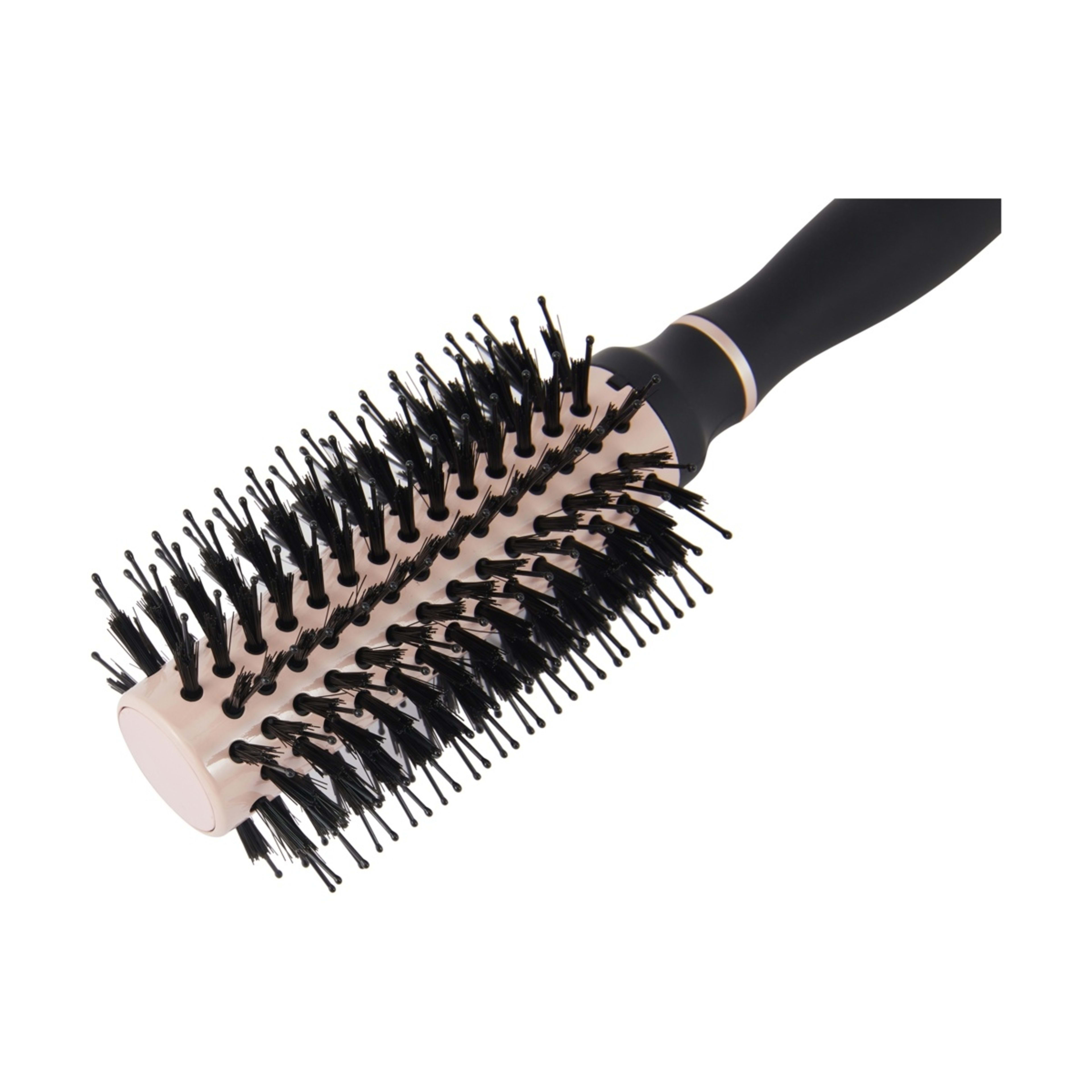 2 OXX Haircare Styling Aluminium Round Brush - Medium, Black, 2 of 4