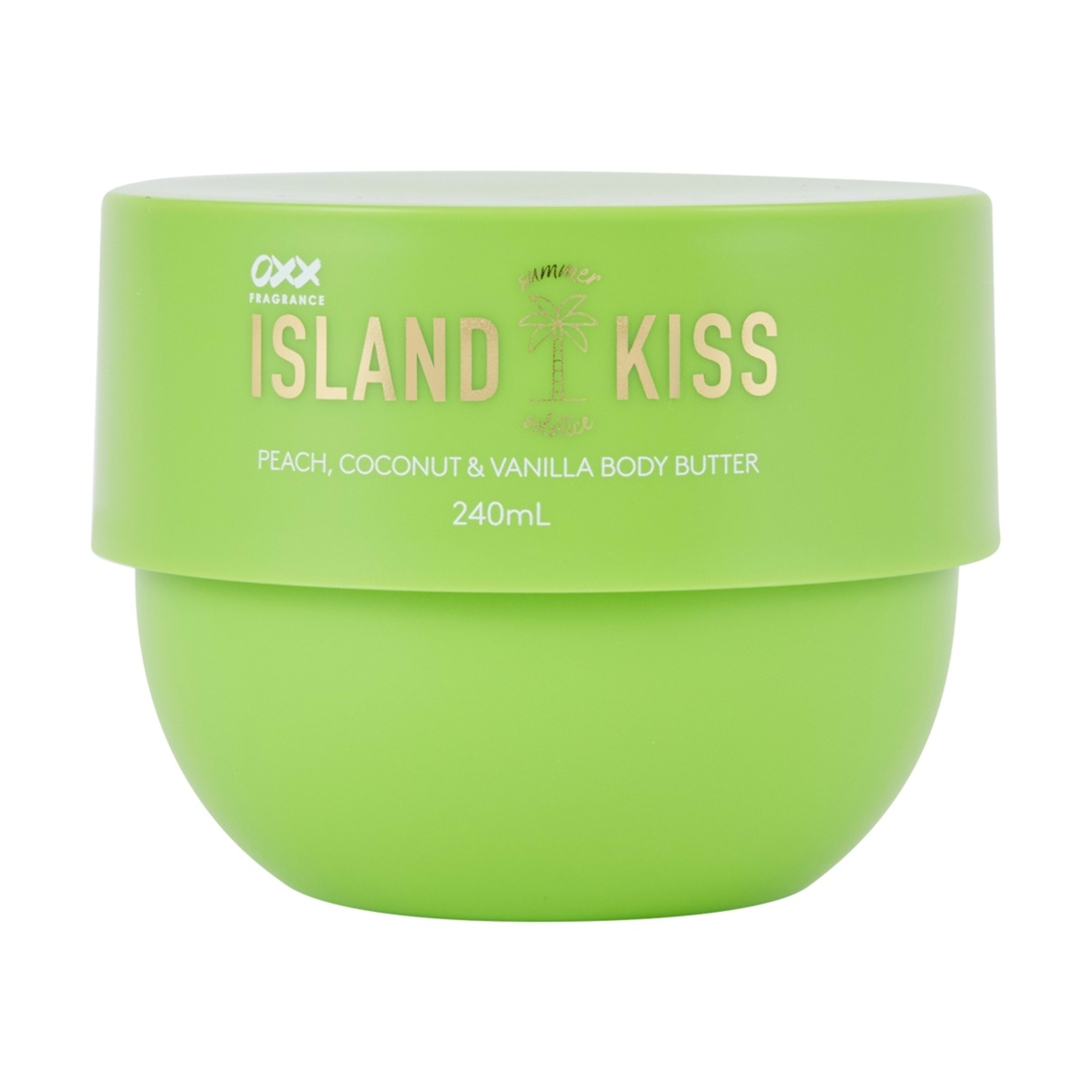 1 OXX Fragrance Summer Solstice Island Kiss Body Butter 240ml - Peach, Coconut and Vanilla, 1 of 3