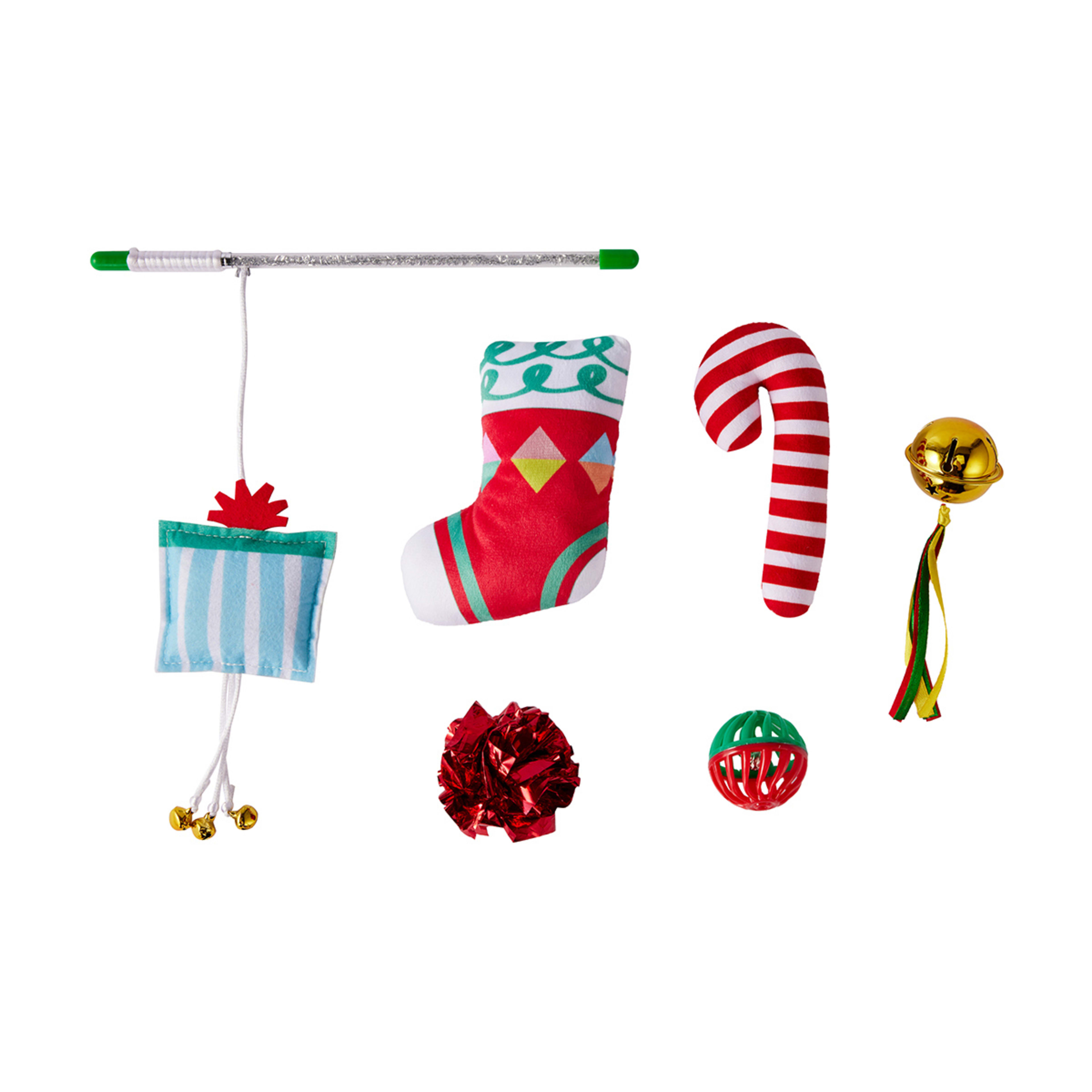 6 Piece Cat Christmas Toy Stocking Kmart