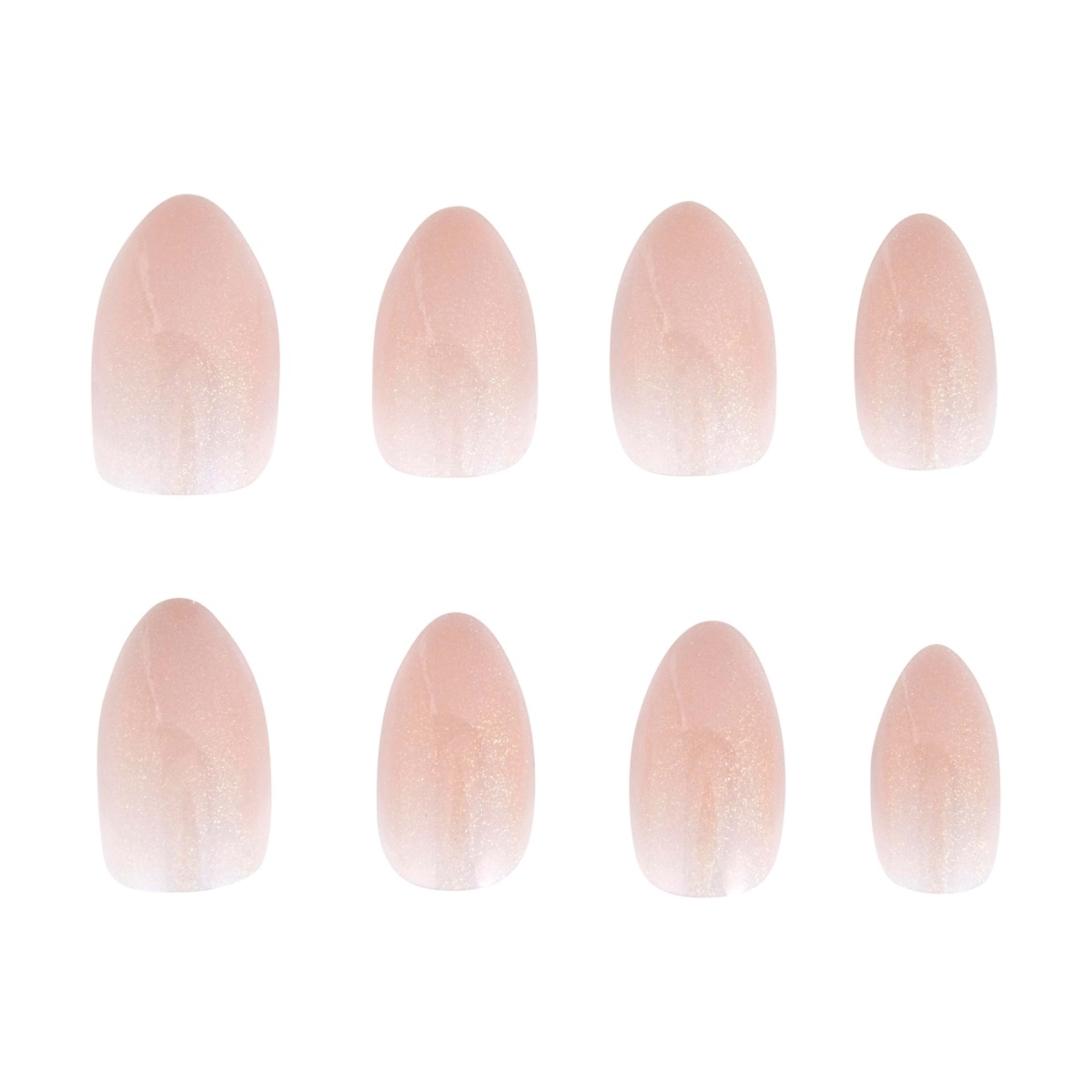 5 OXX Cosmetics 24 Pack Artificial Nails with Adhesive - Almond Shape, Pearl Glazed, 5 of 5