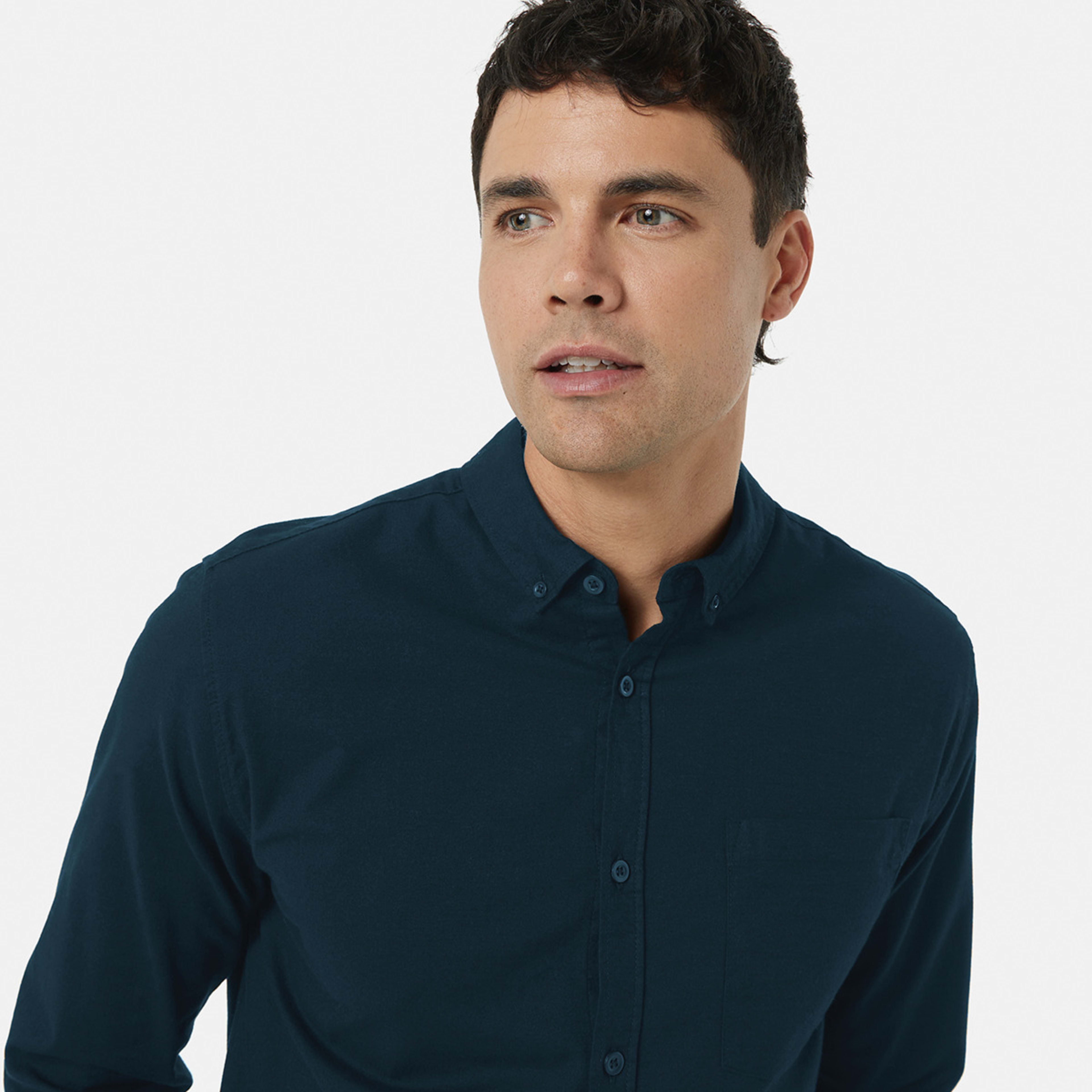 Long Sleeve Stretch Oxford Shirt Kmart