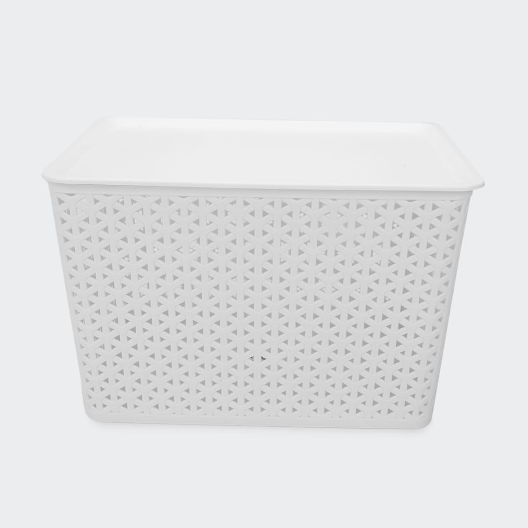 Storage Container with Lid Large, White Kmart
