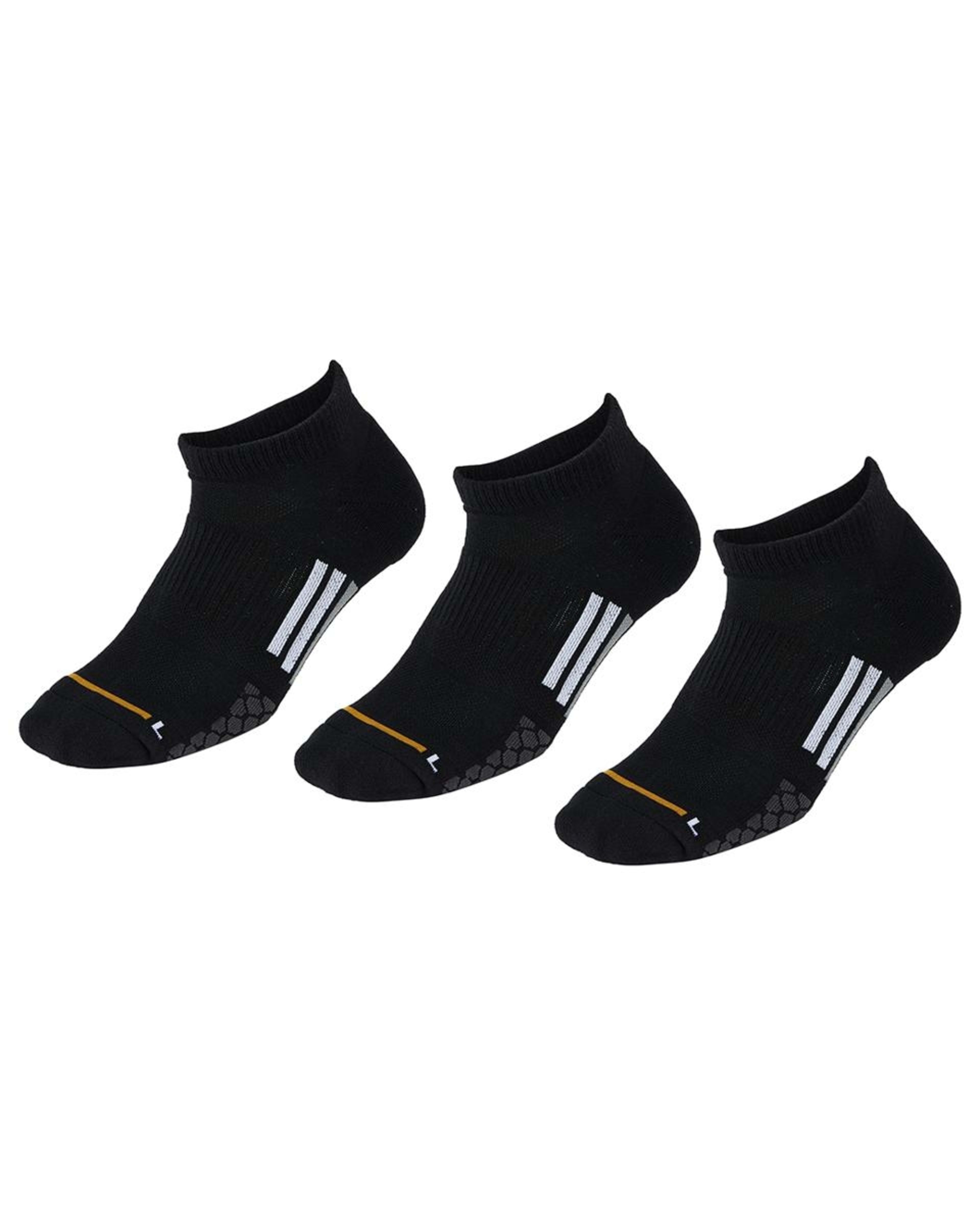 1 3 Pack Anti Odour Sport Low Cut Socks BLACK, 1 of 3