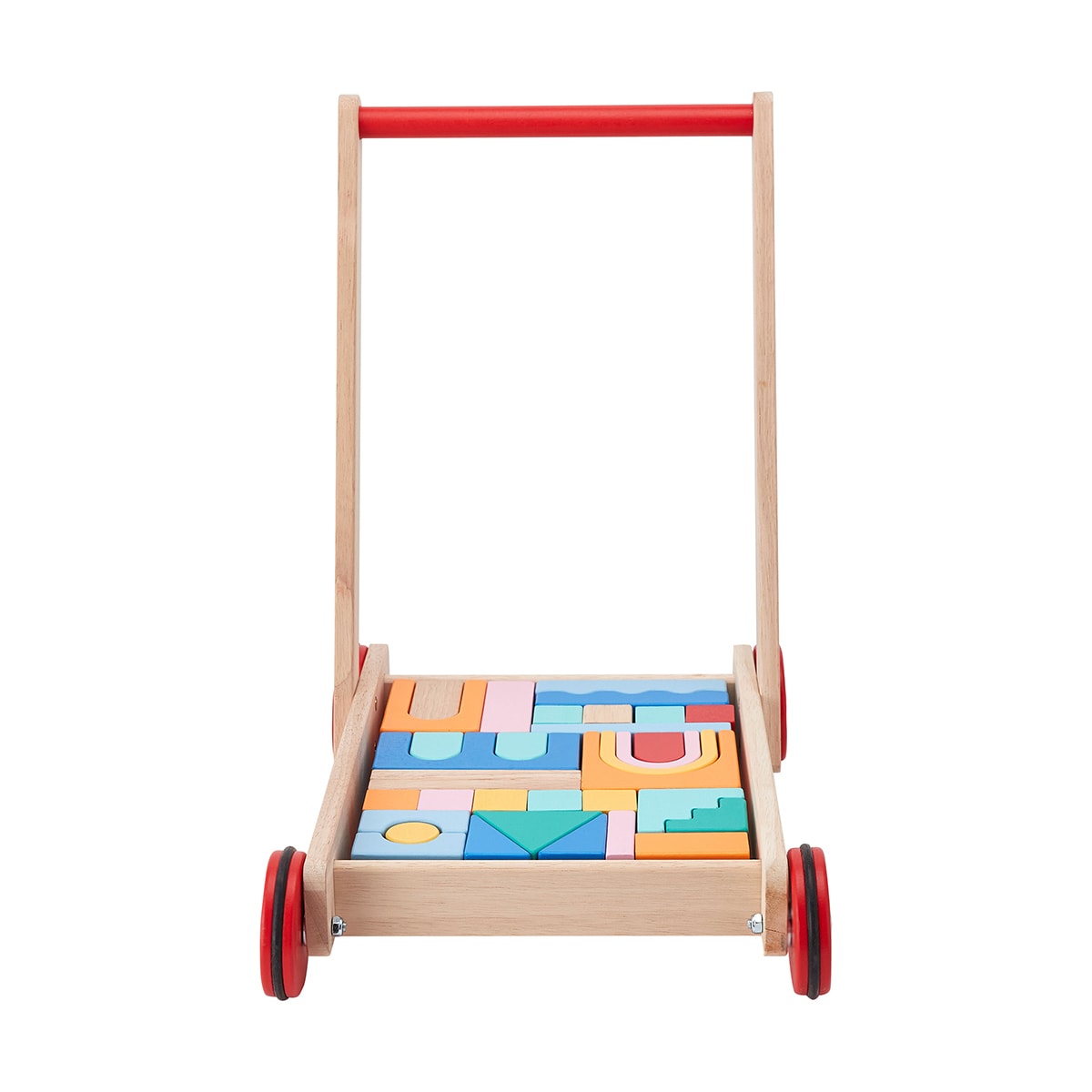 34 Piece Wooden Blocks Wagon Kmart