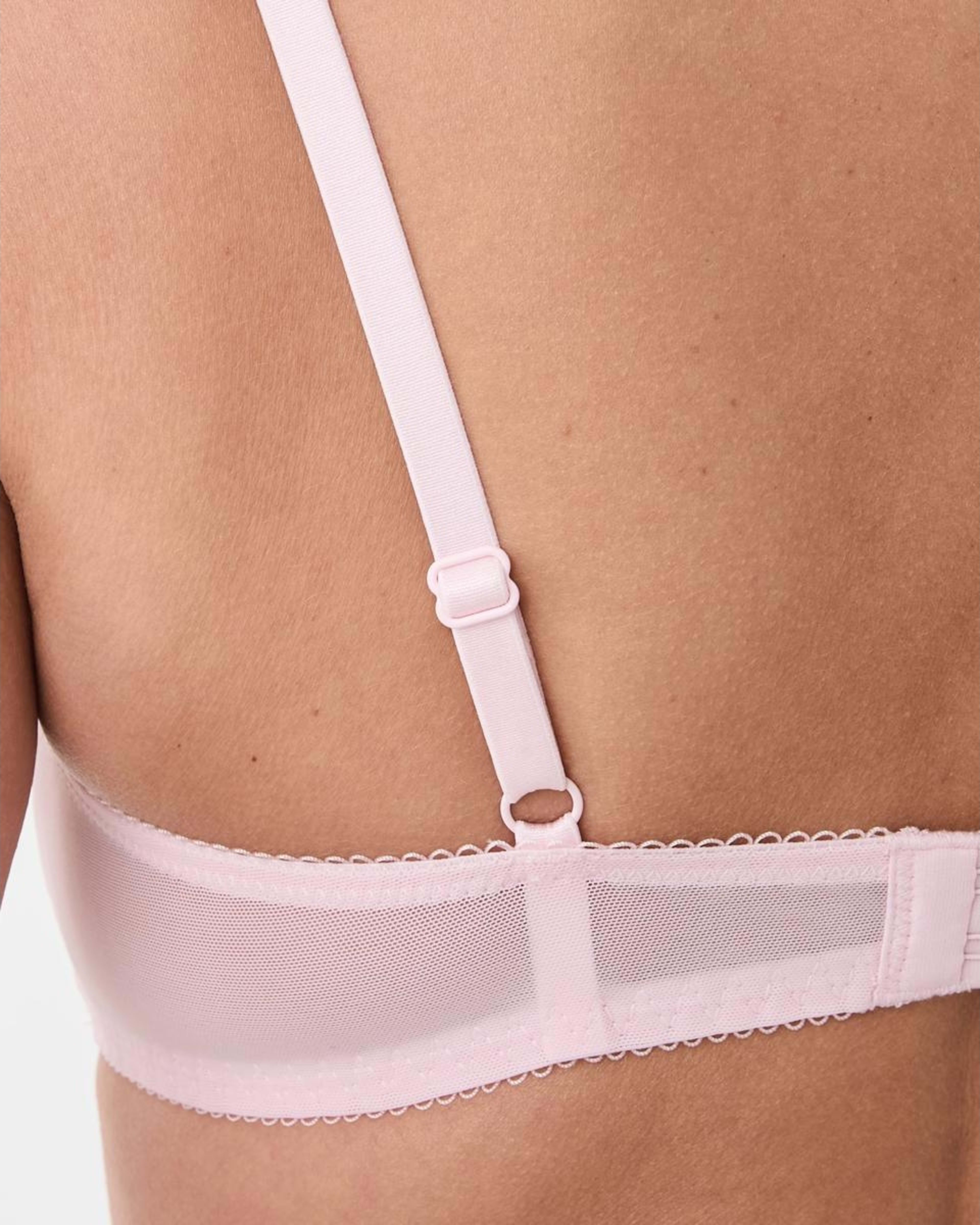 6 Co-ordinated Eyelash Lace Half Soft Cup Bra Bllet Pink, 6 of 7