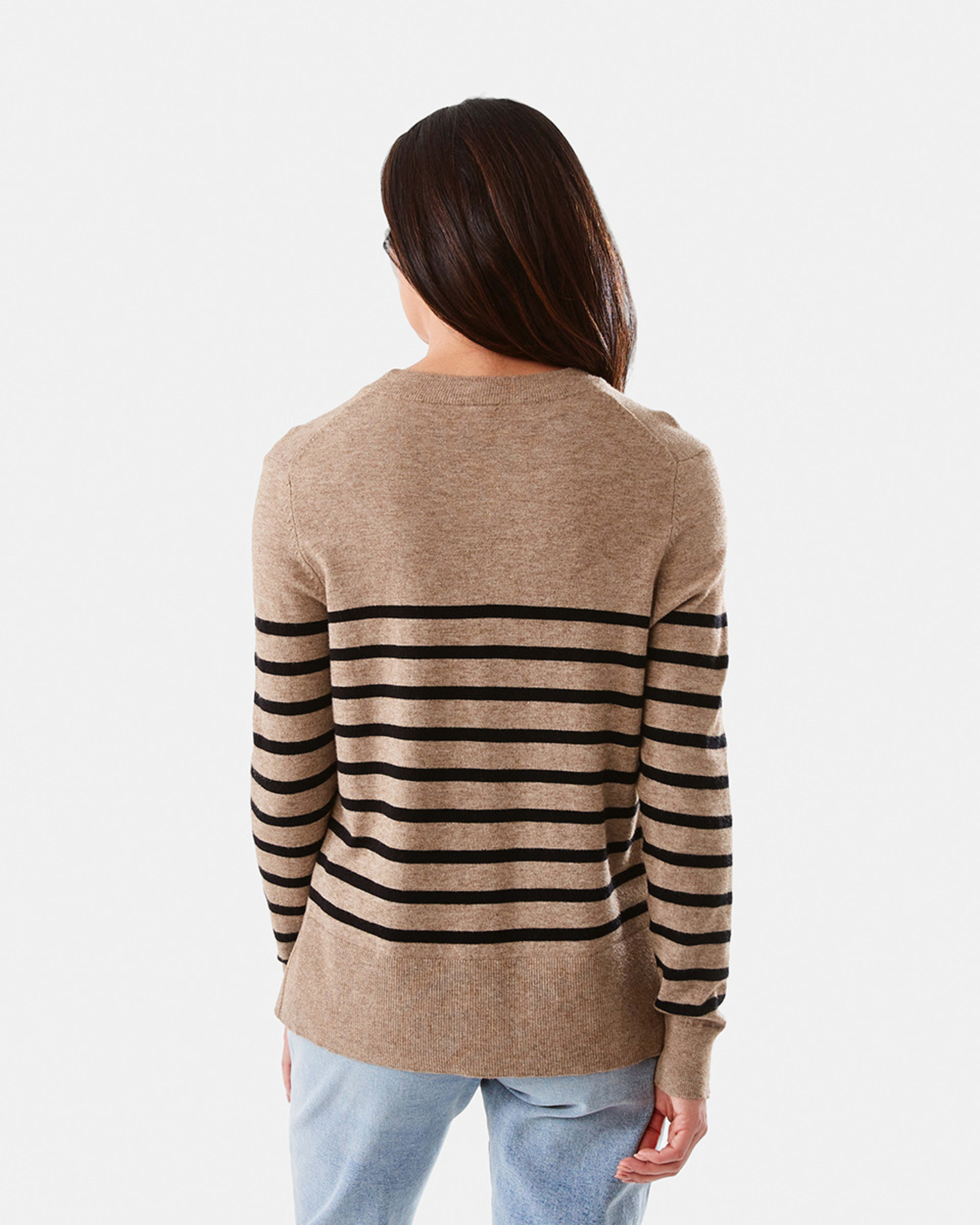 3 Crew Neck Jumper Sand Str, 3 of 6
