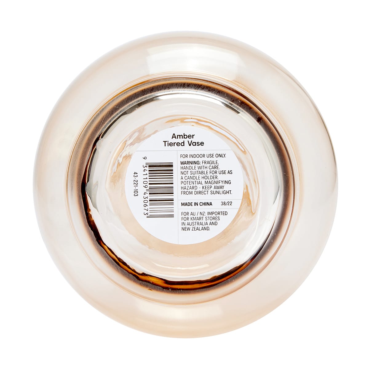 Amber Tiered Vase Kmart