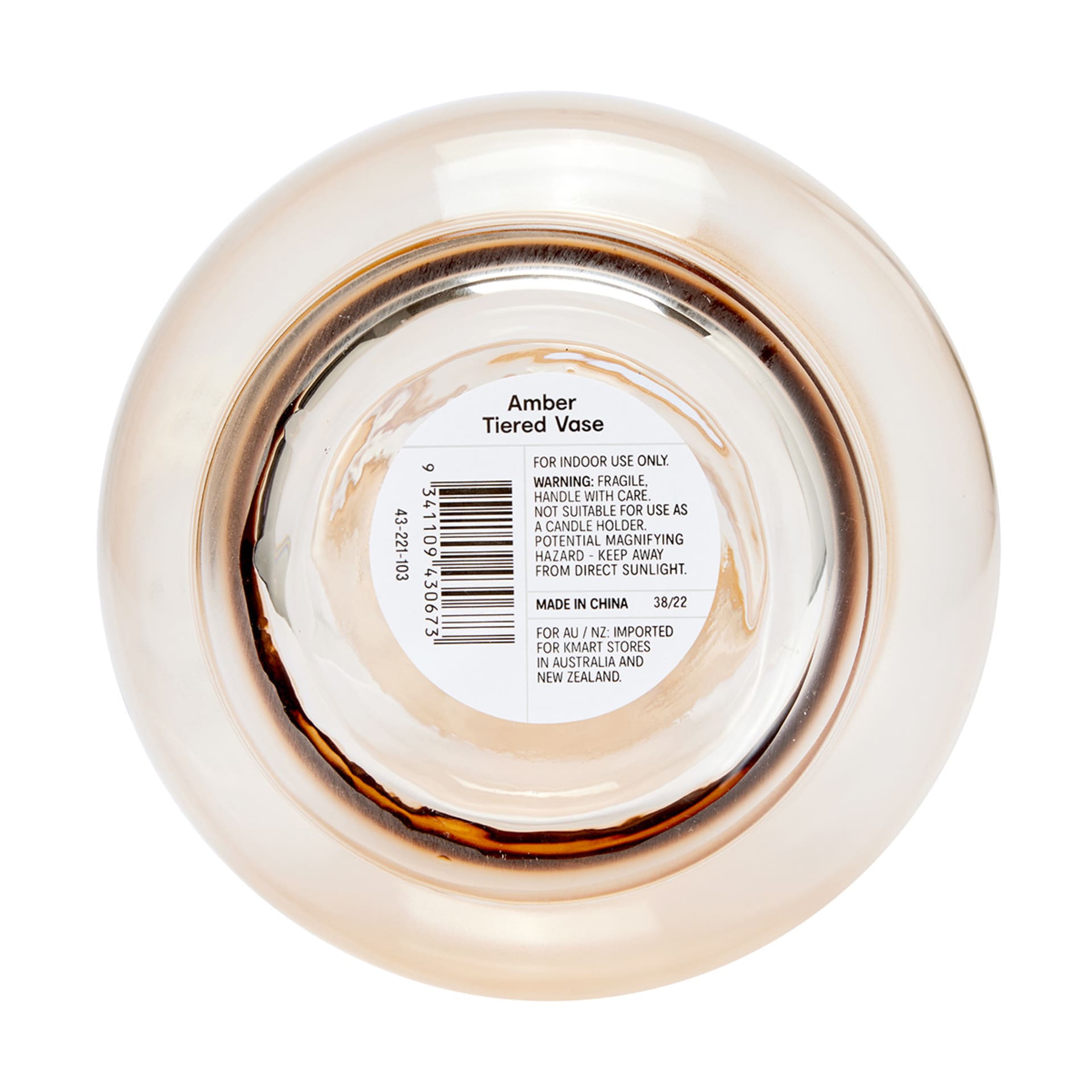 Amber Tiered Vase Kmart