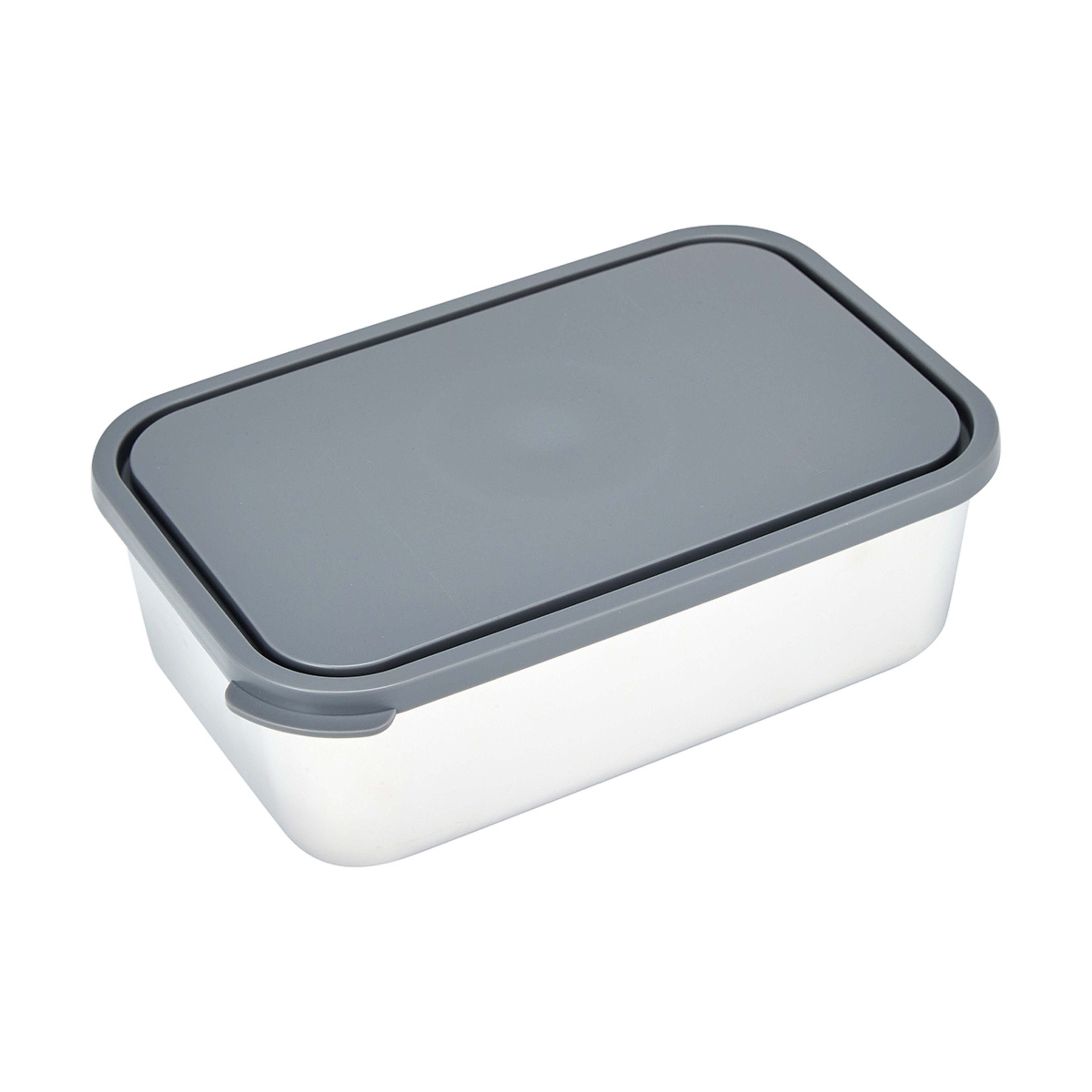 1.8L Rectangle Stainless Steel Lunch Box Kmart
