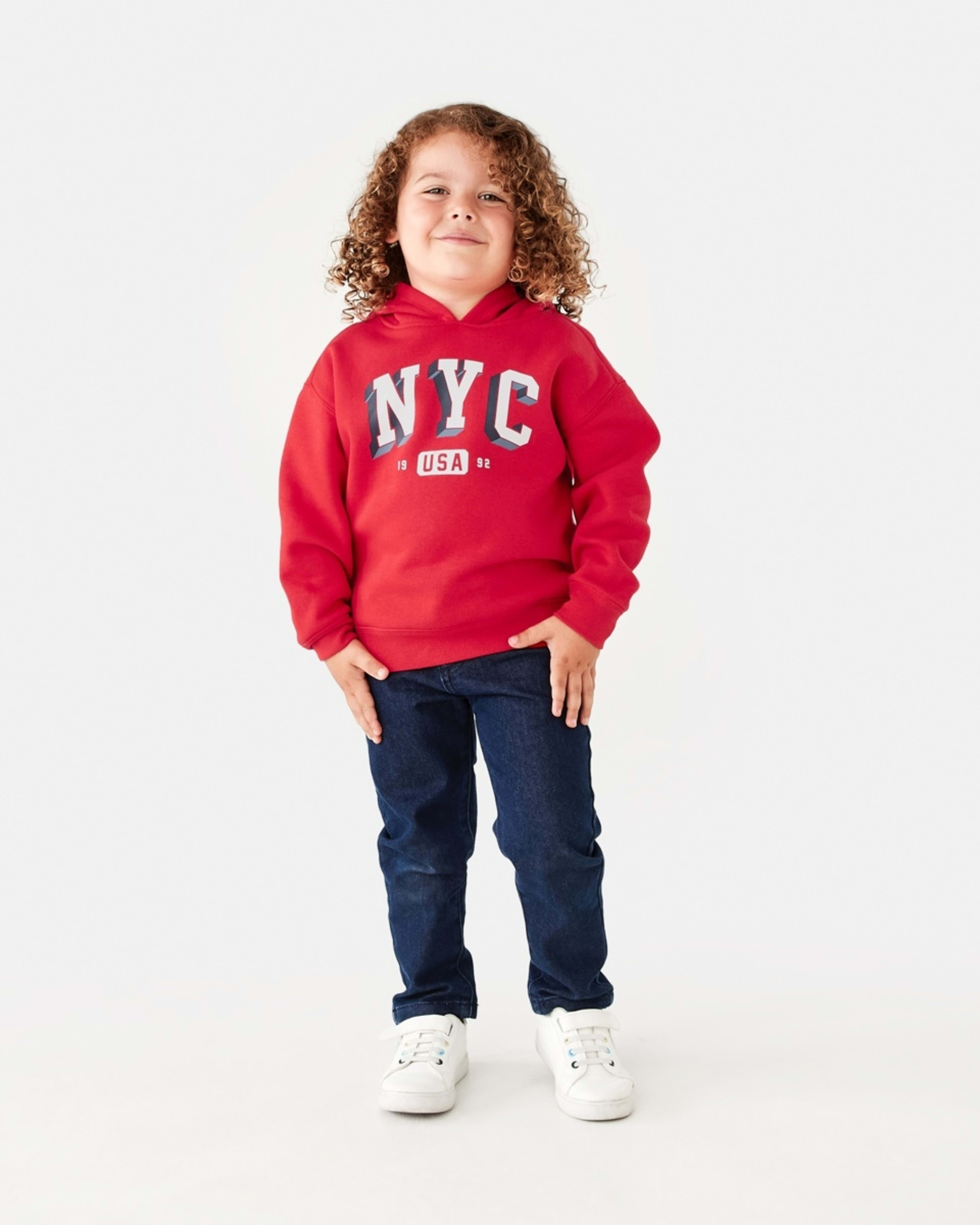5 Print Hoodie Red Varsty, 5 of 8
