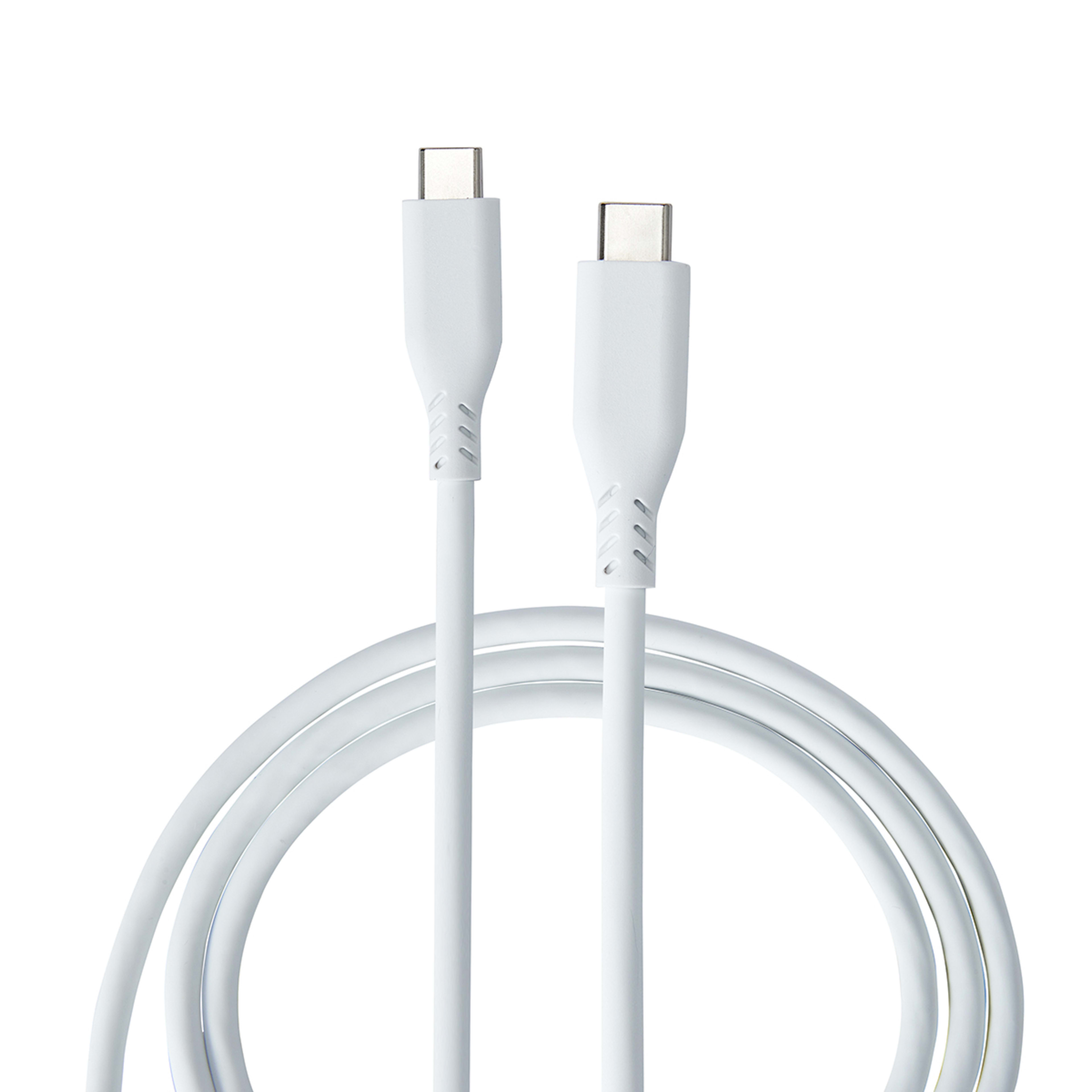 USBC to USBC Silicone Cable 1m, White Kmart