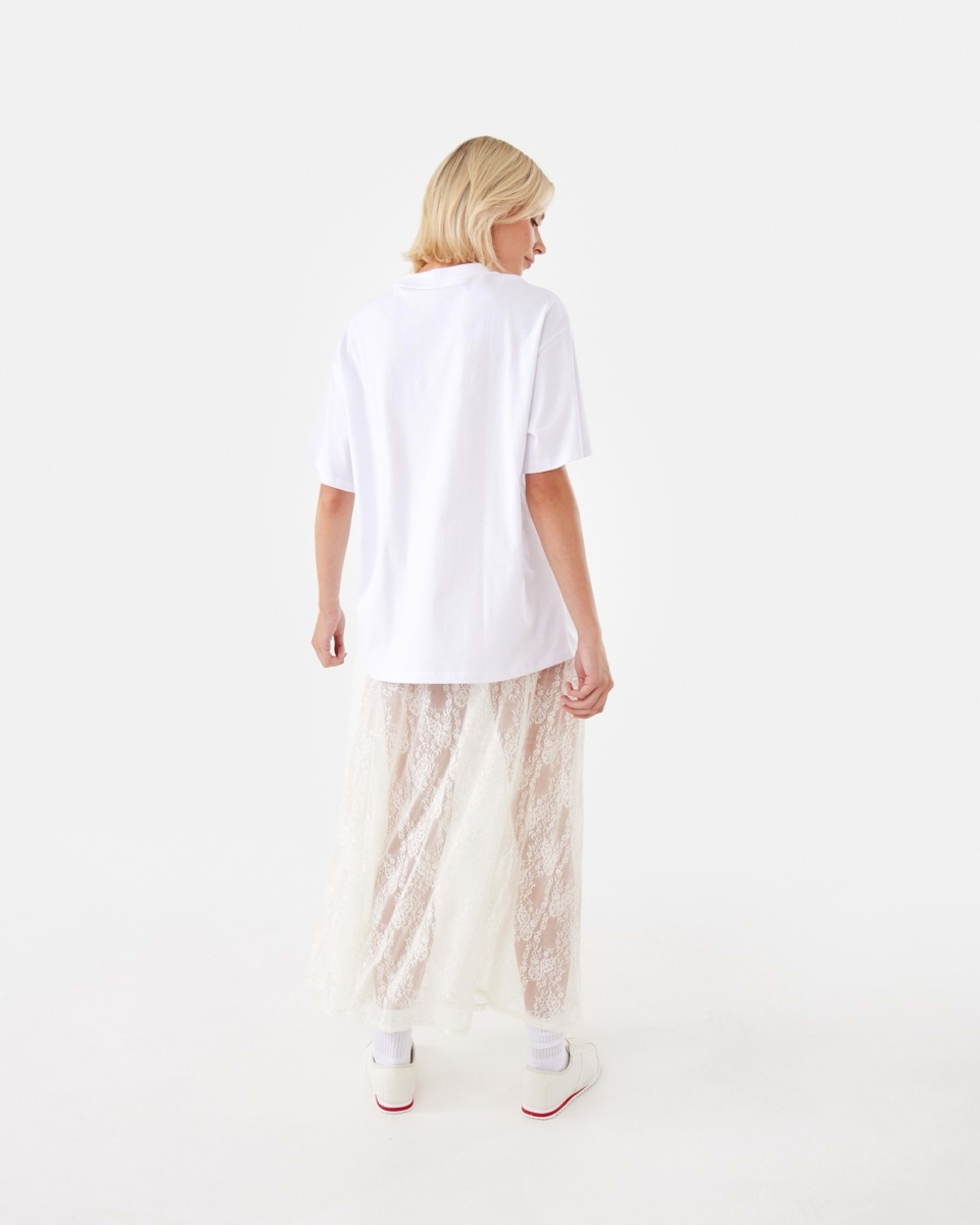 4 Lace Midi Skirt Prtn White, 4 of 8