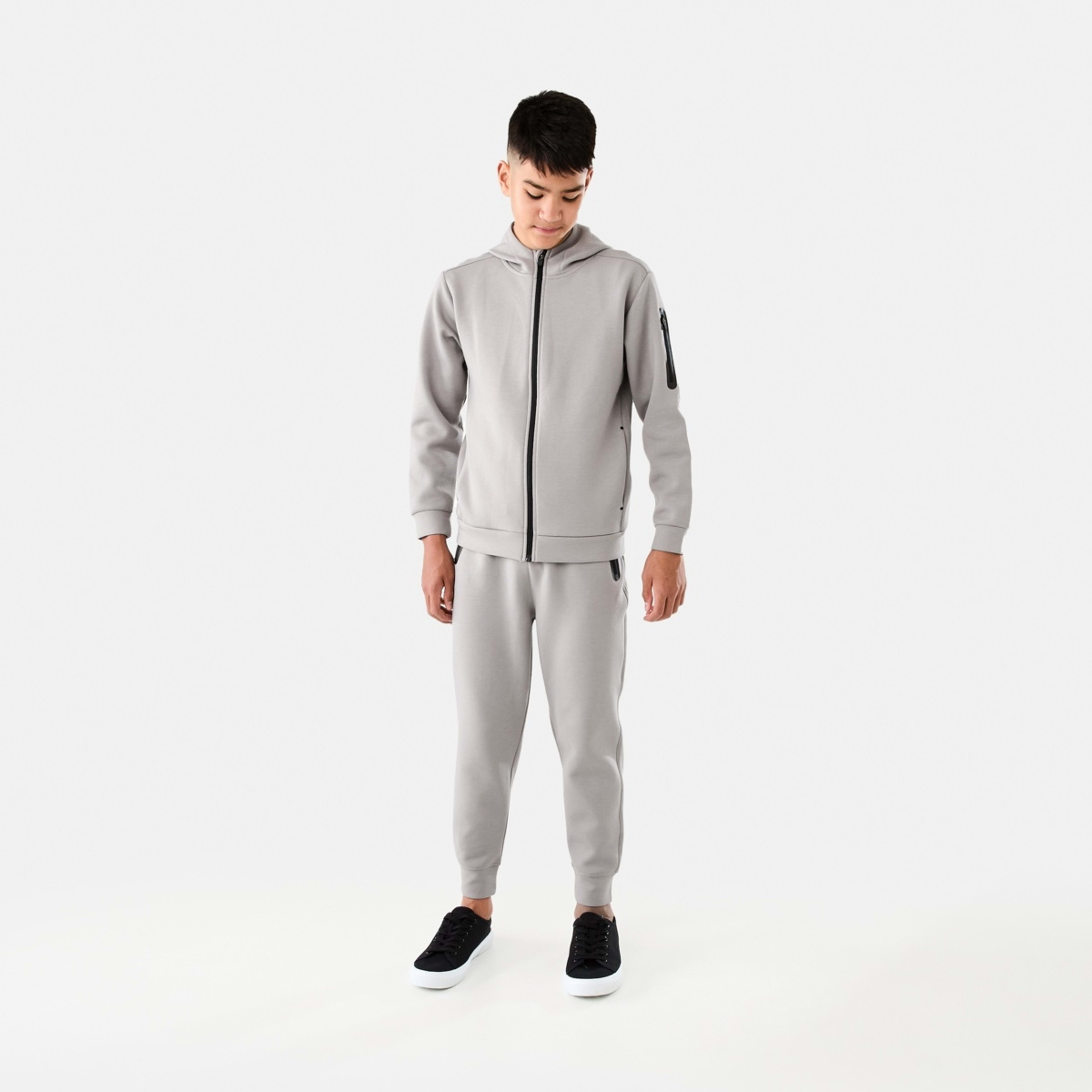 7 Active Kids Zip Through Hoodie Wet Weather Grey, 7 of 10
