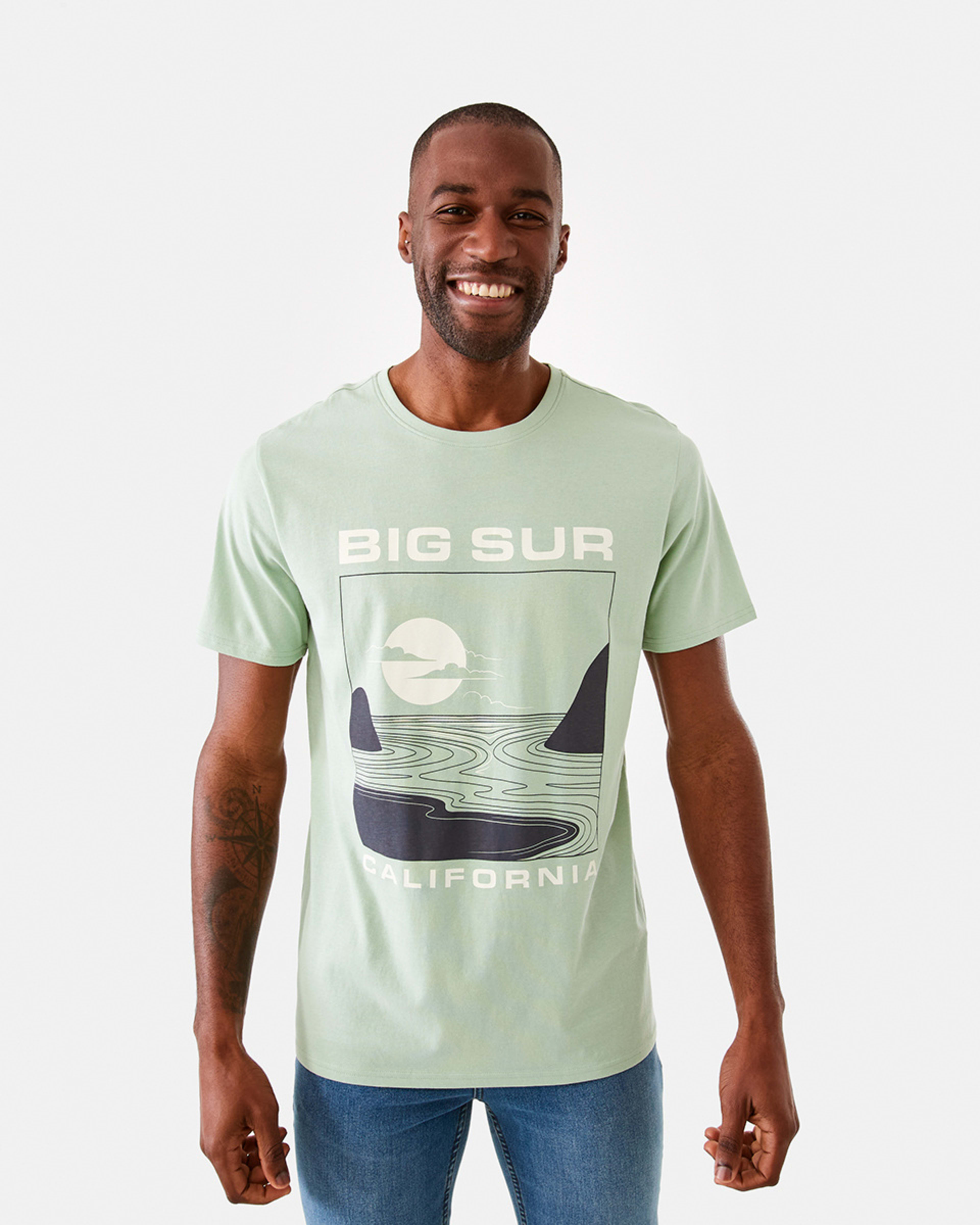 1 Printed T-shirt Grn Frsty