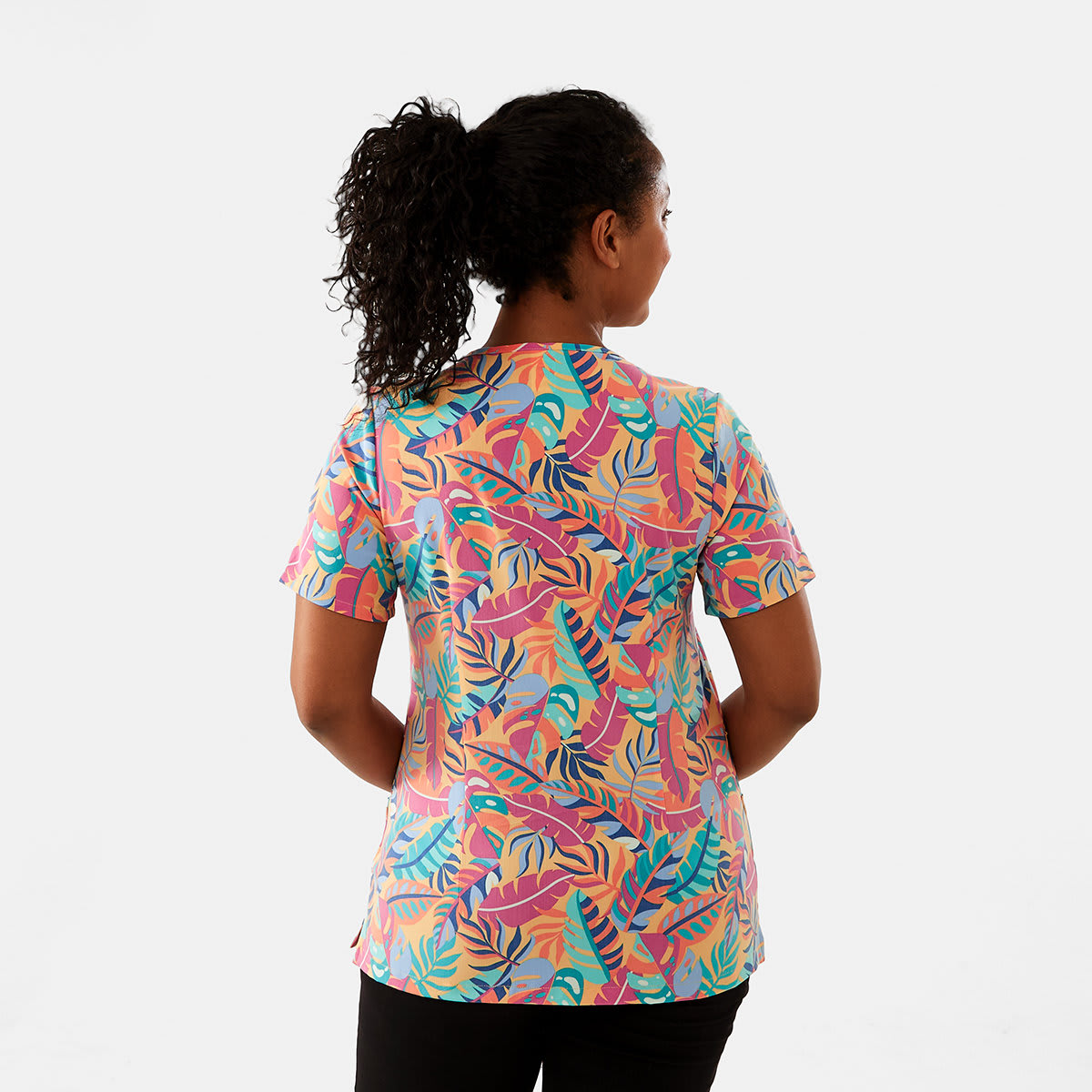 Workwear Short Sleeve Print Scrub Top Kmart