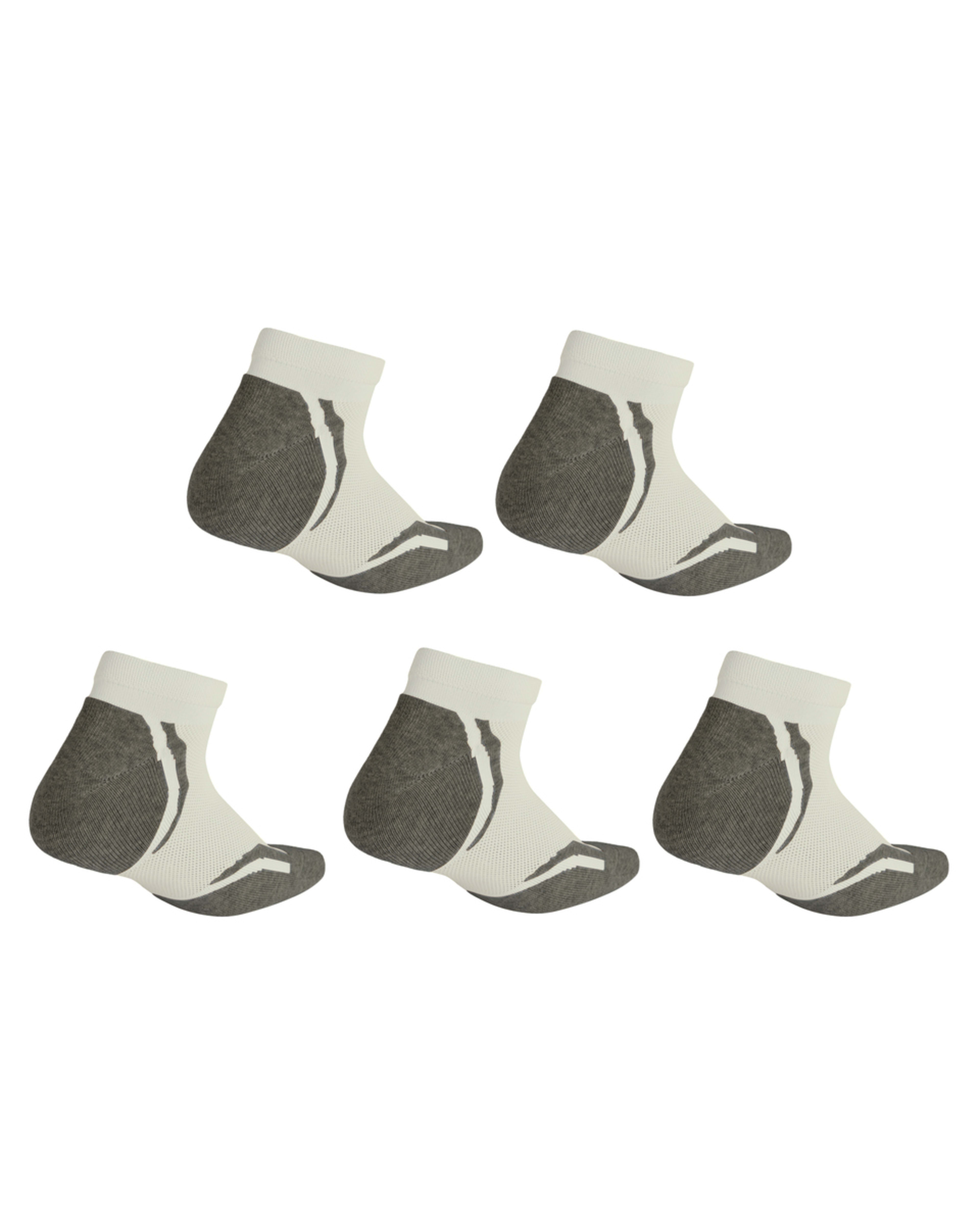 2 5 Pack Low Cut Mesh Sport Socks WHITE, 2 of 3