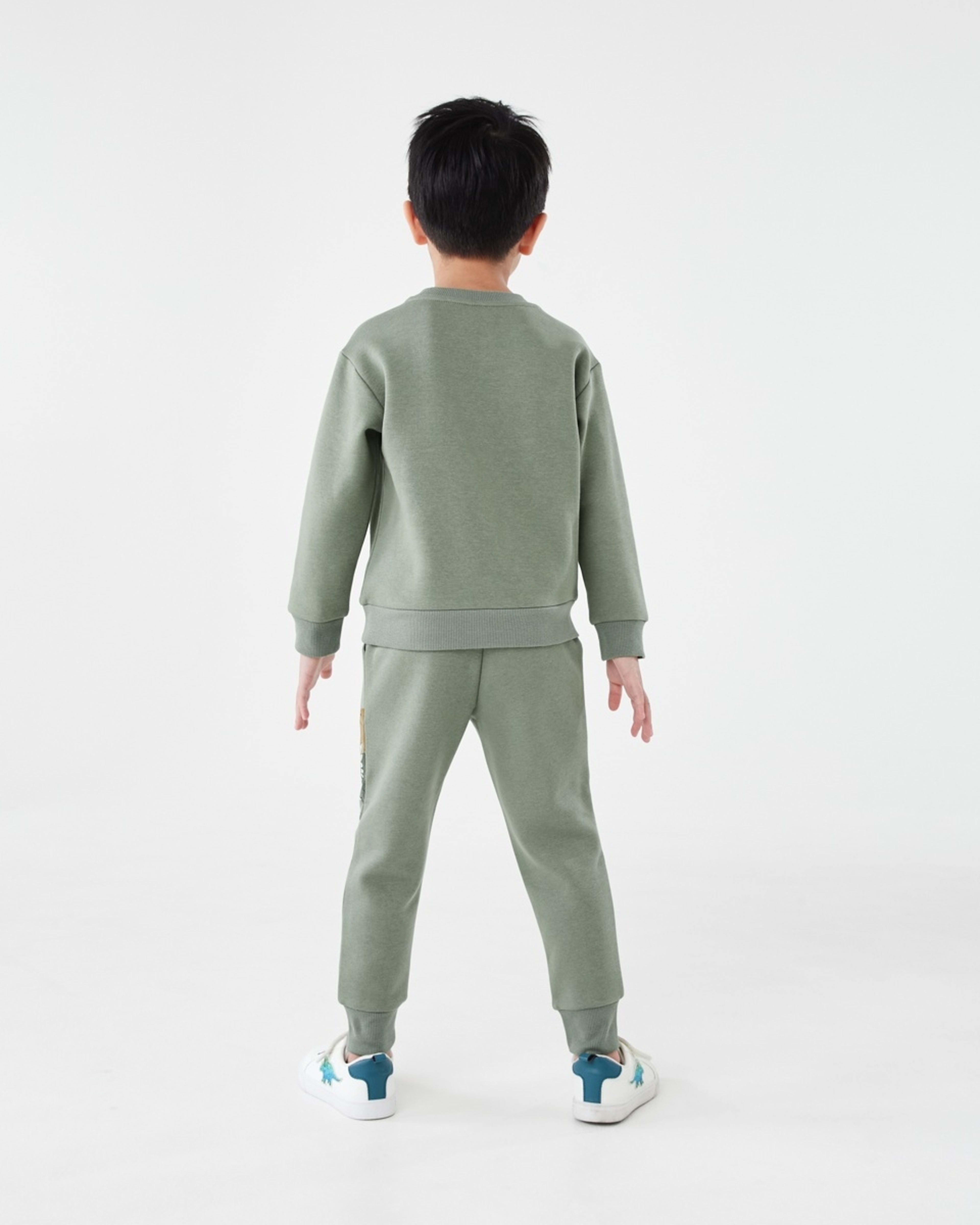 6 Print Crew Neck Sweatshirt Grn Dino, 6 of 6