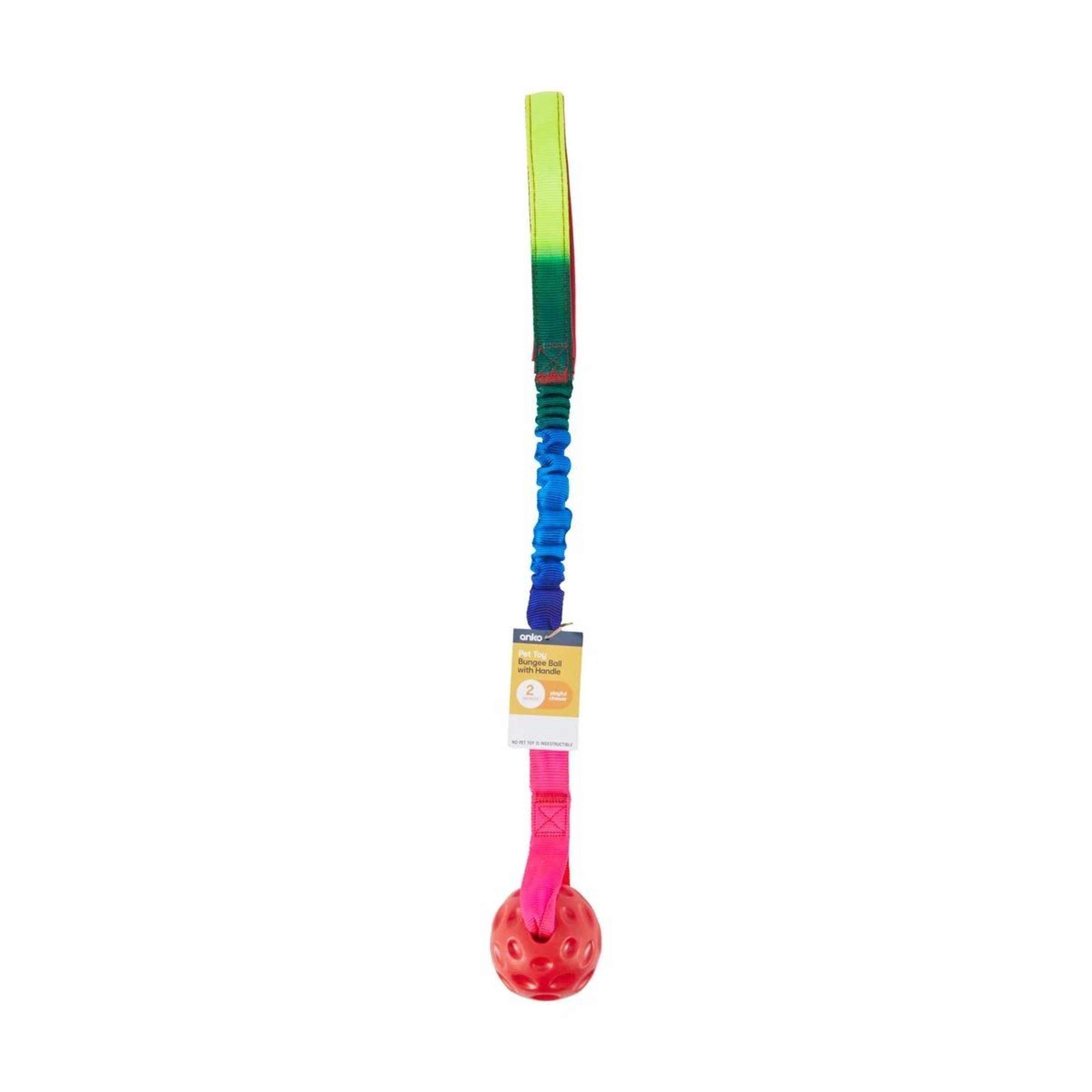 4 Pet Toy Bungee Ball with Handle, 4 of 7