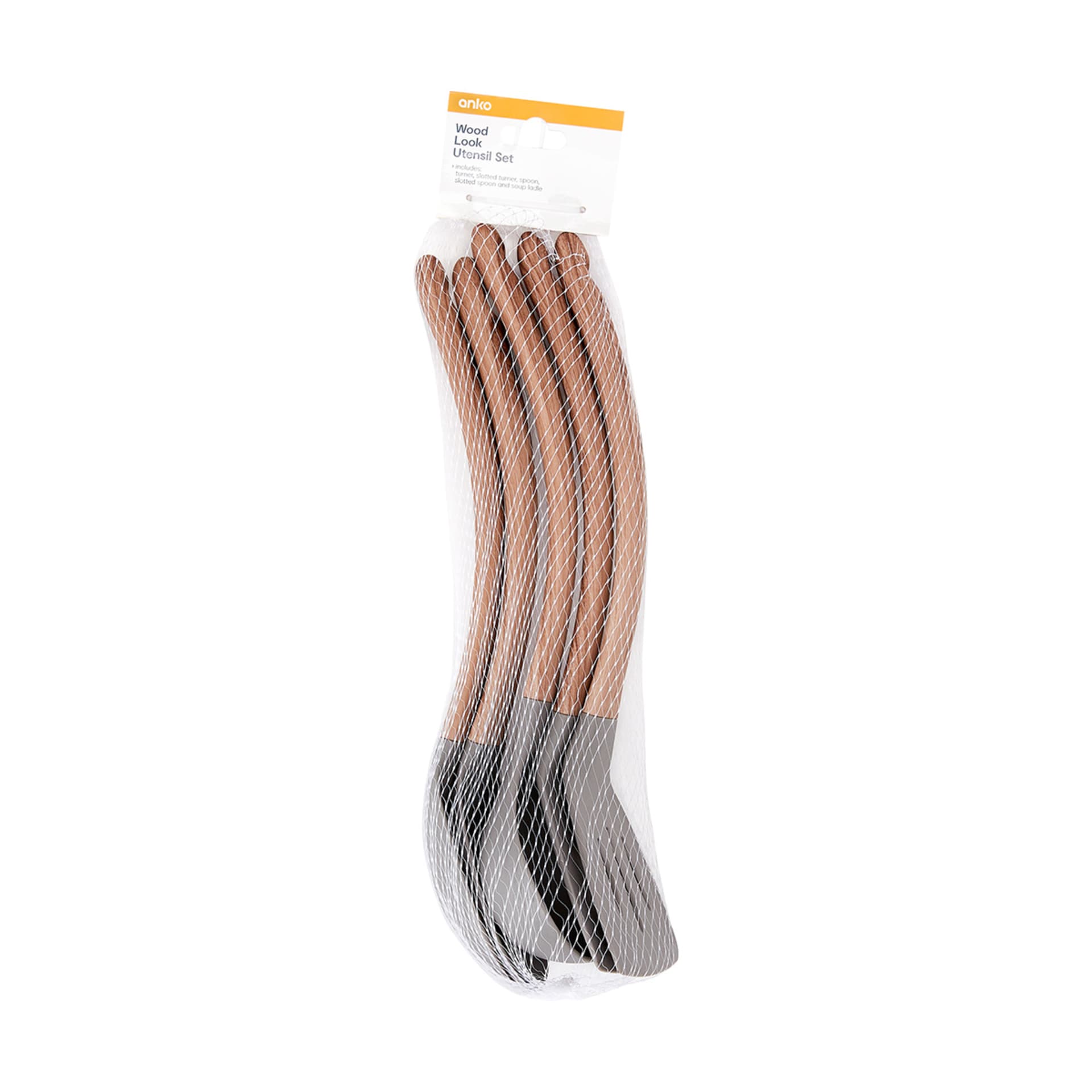 Wood Look Utensils Set Kmart