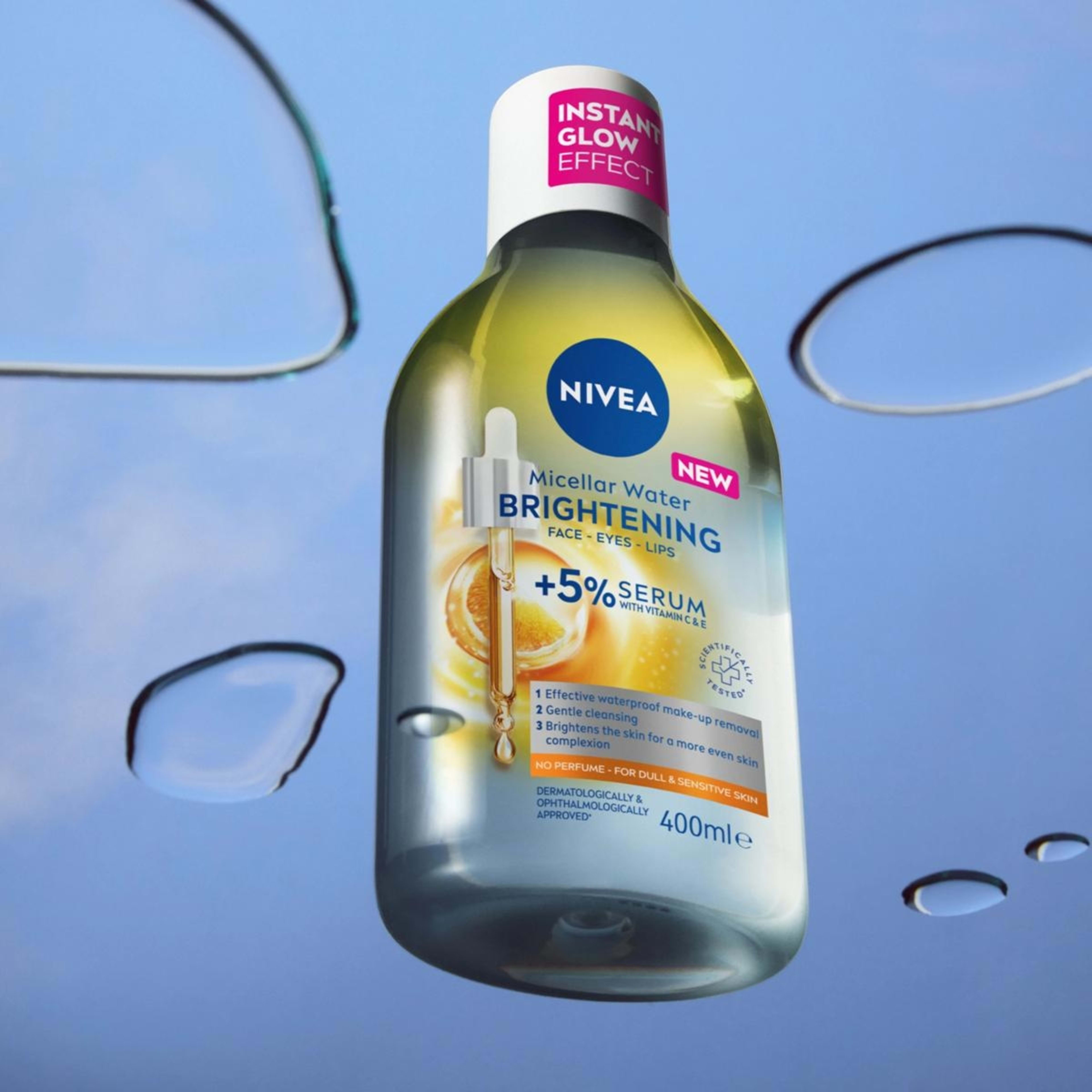 6 Nivea Brightening Micellar Water 400ml - 5% Serum with Vitamin E and C and Amino Acid Complex, 6 of 7